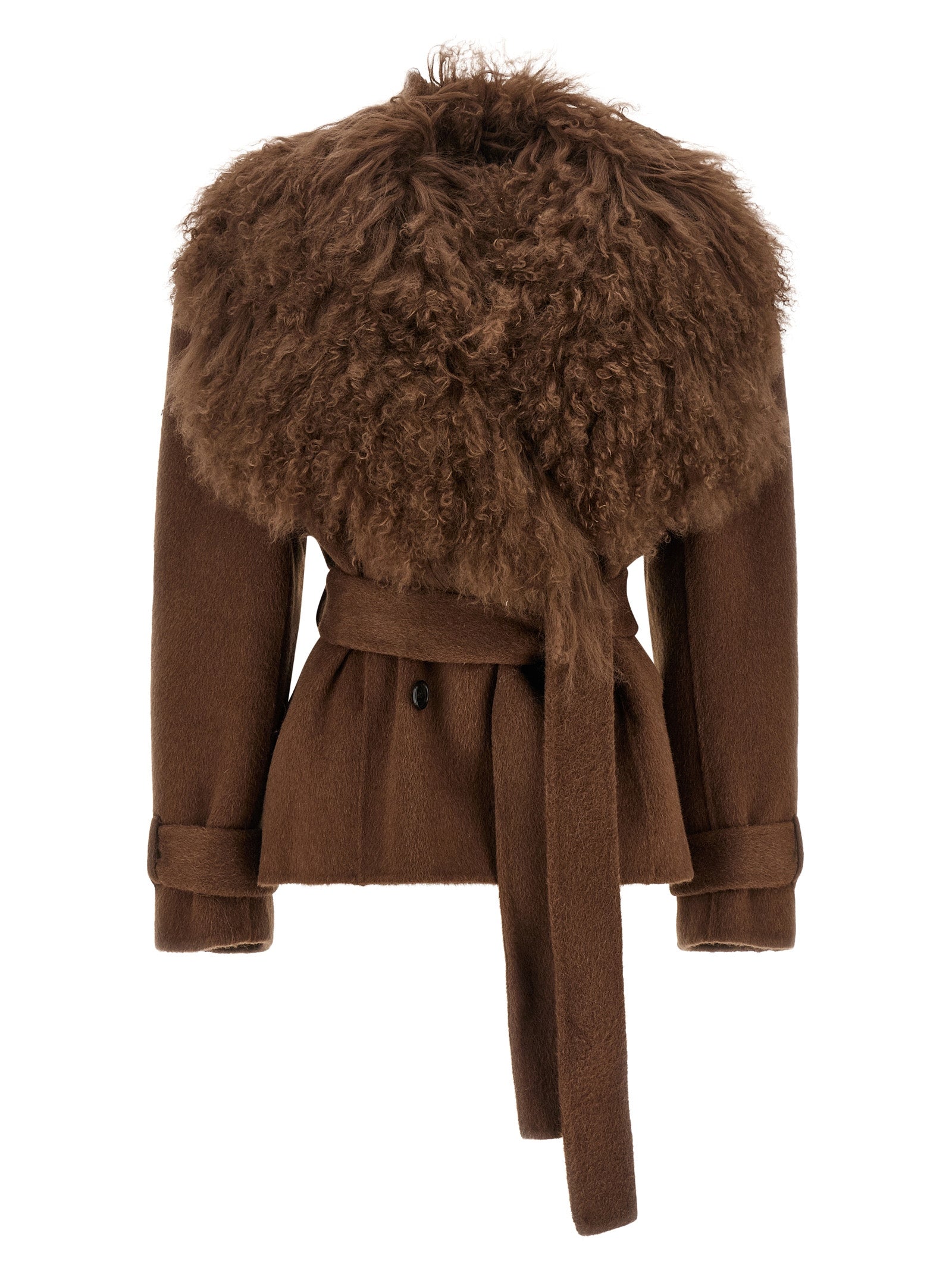 Giuseppe Di Morabito Brown Wool Coat