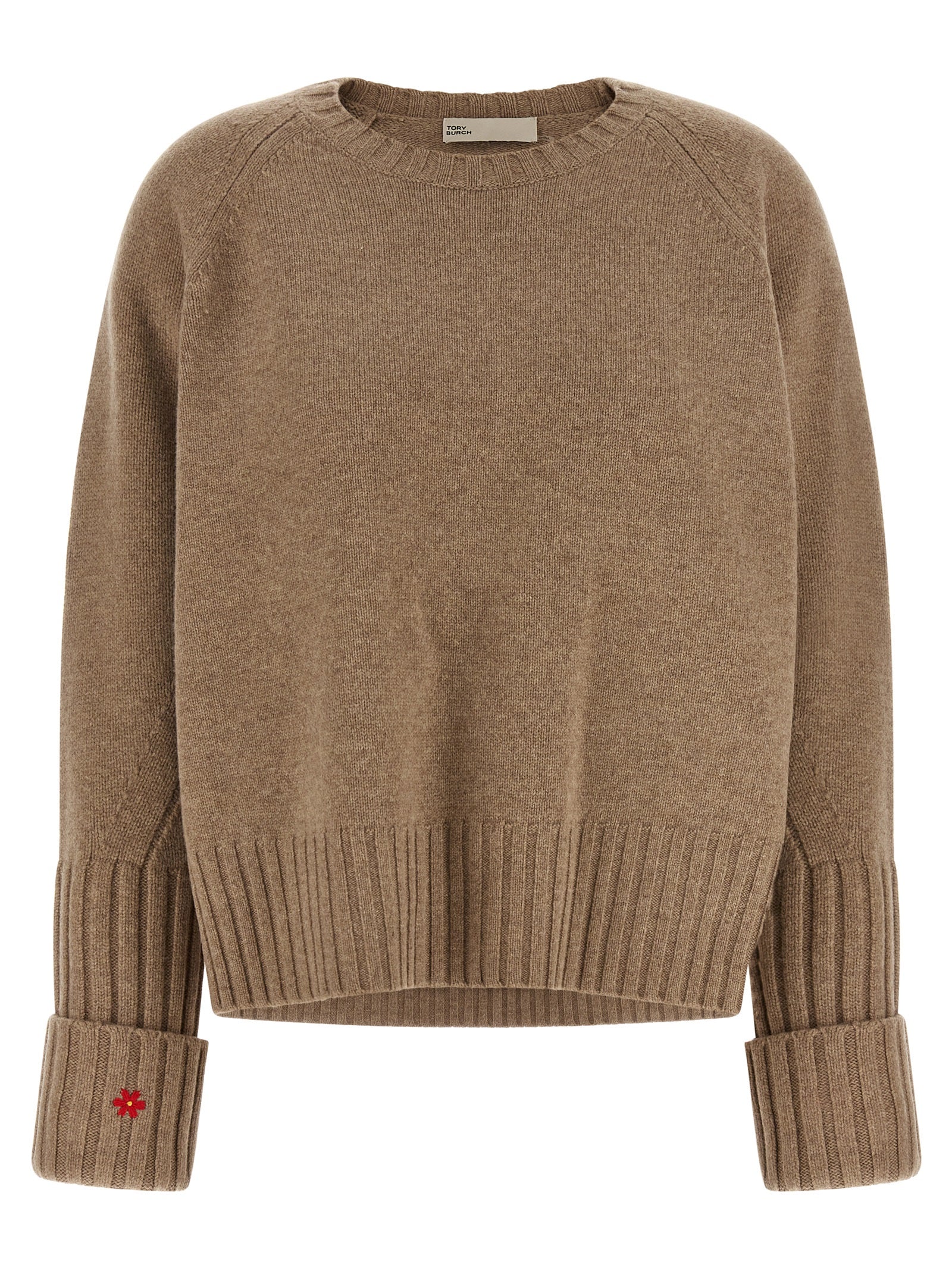 Tory Burch Beige Wool Cardigan