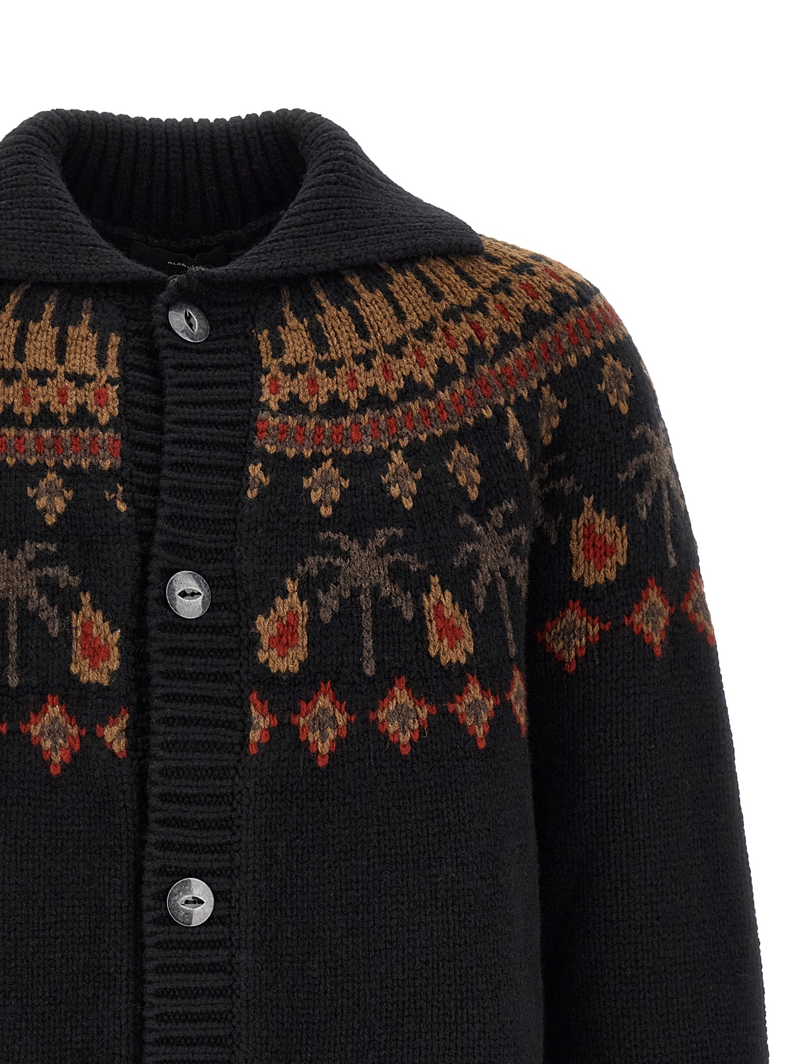 Alanui Black Wool Cardigan