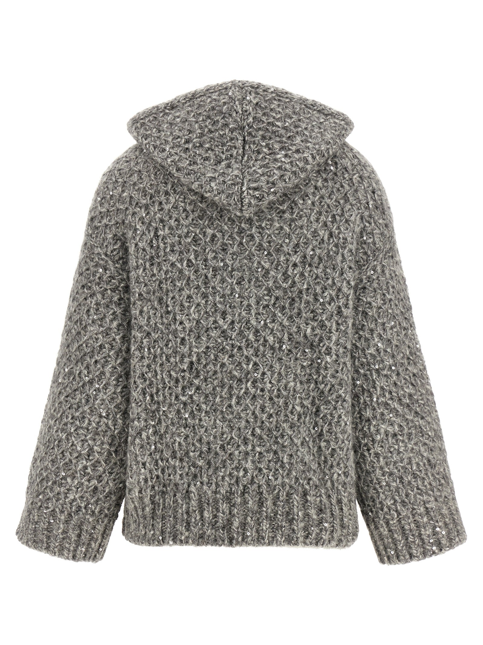 Peserico Gray Wool Cardigan