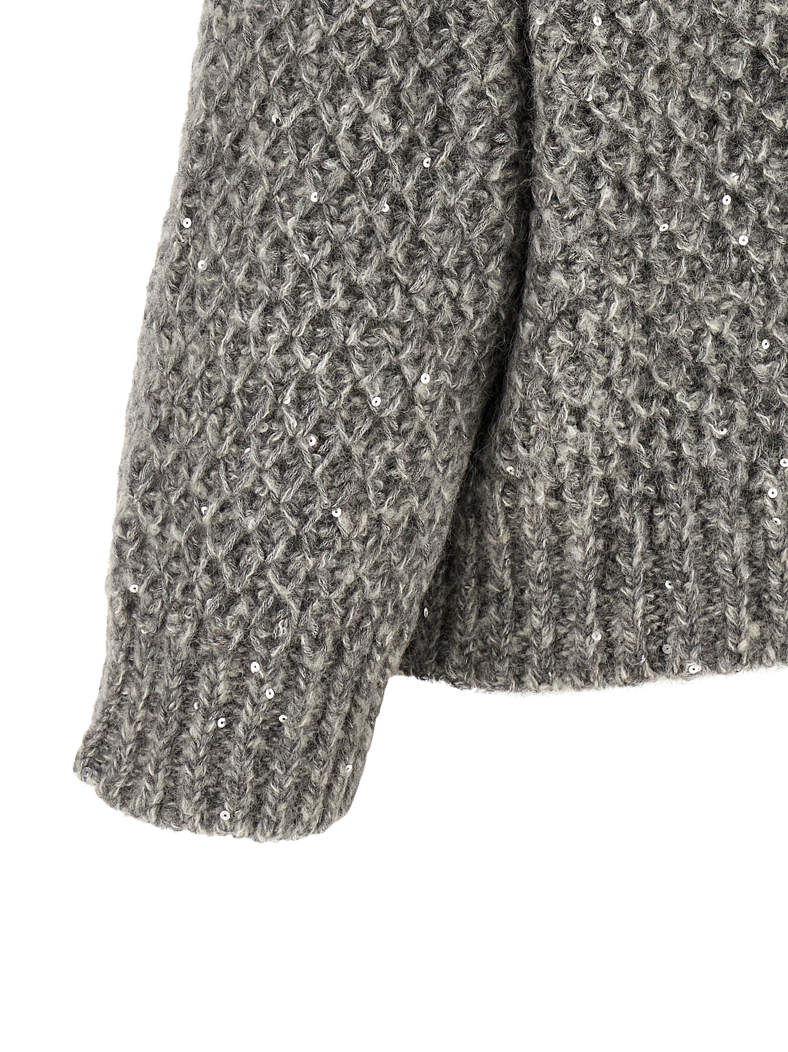 Peserico Gray Wool Cardigan