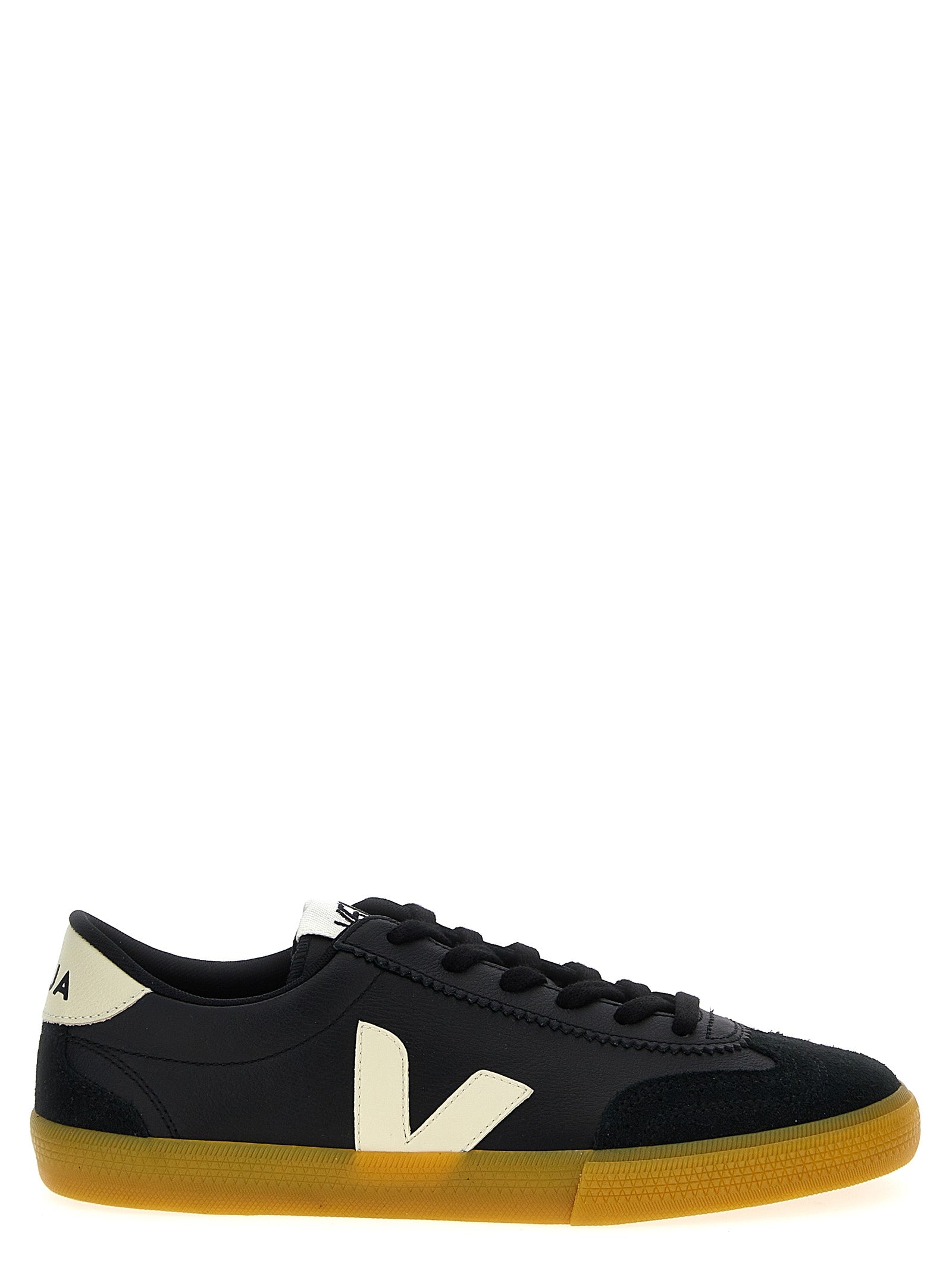 Veja Black Calfskin Low Top Sneakers