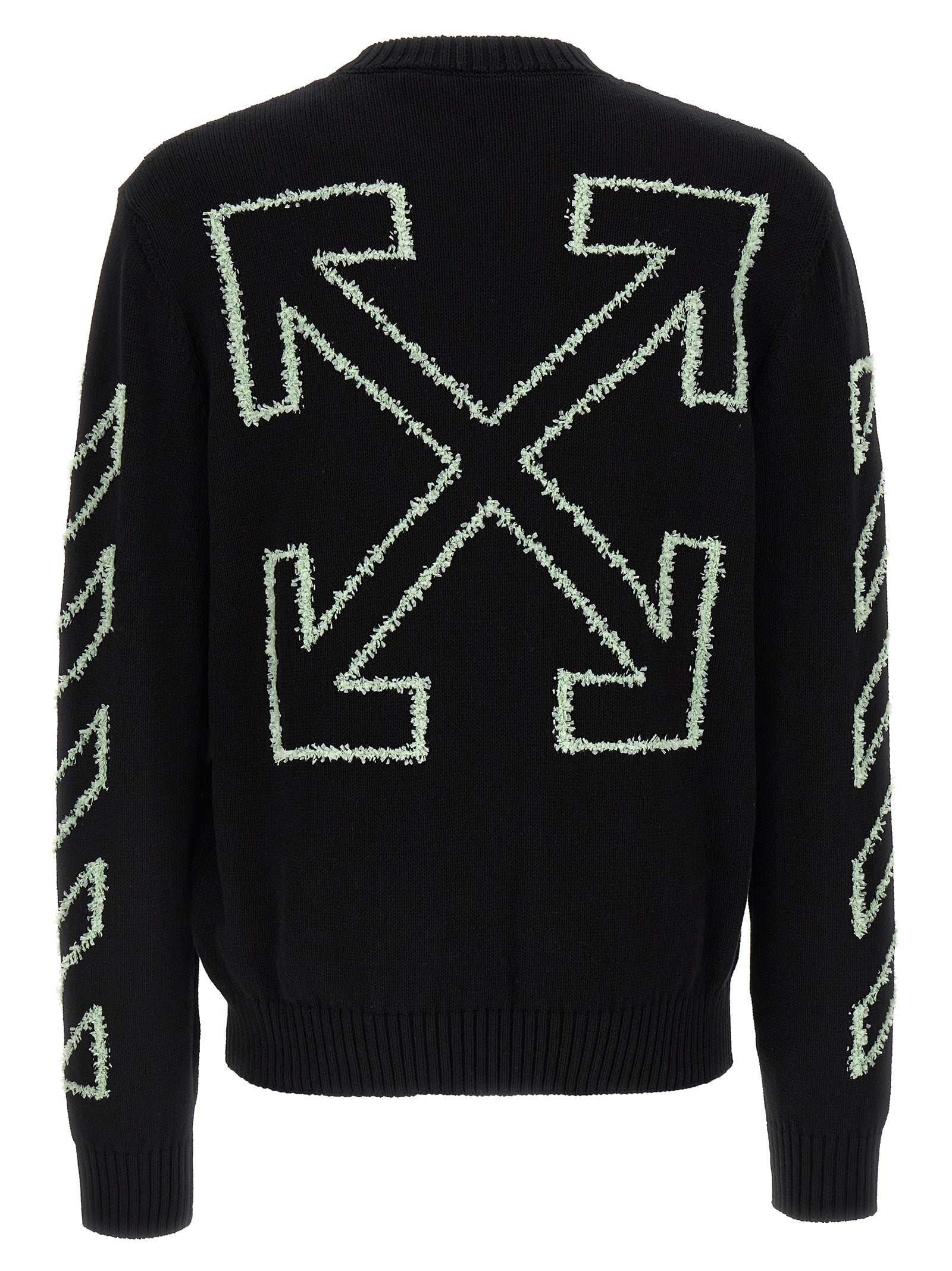 Off-White Black Cotton Cardigan