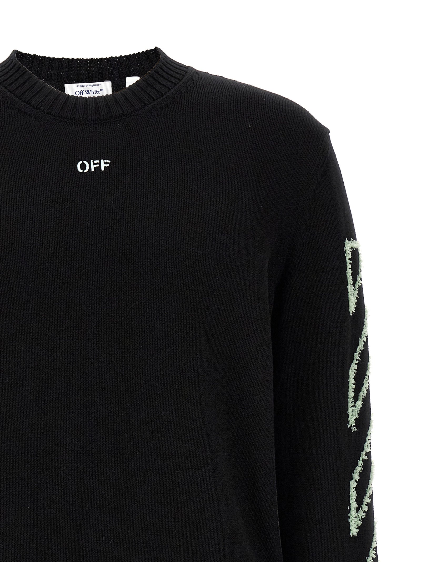 Off-White Black Cotton Cardigan