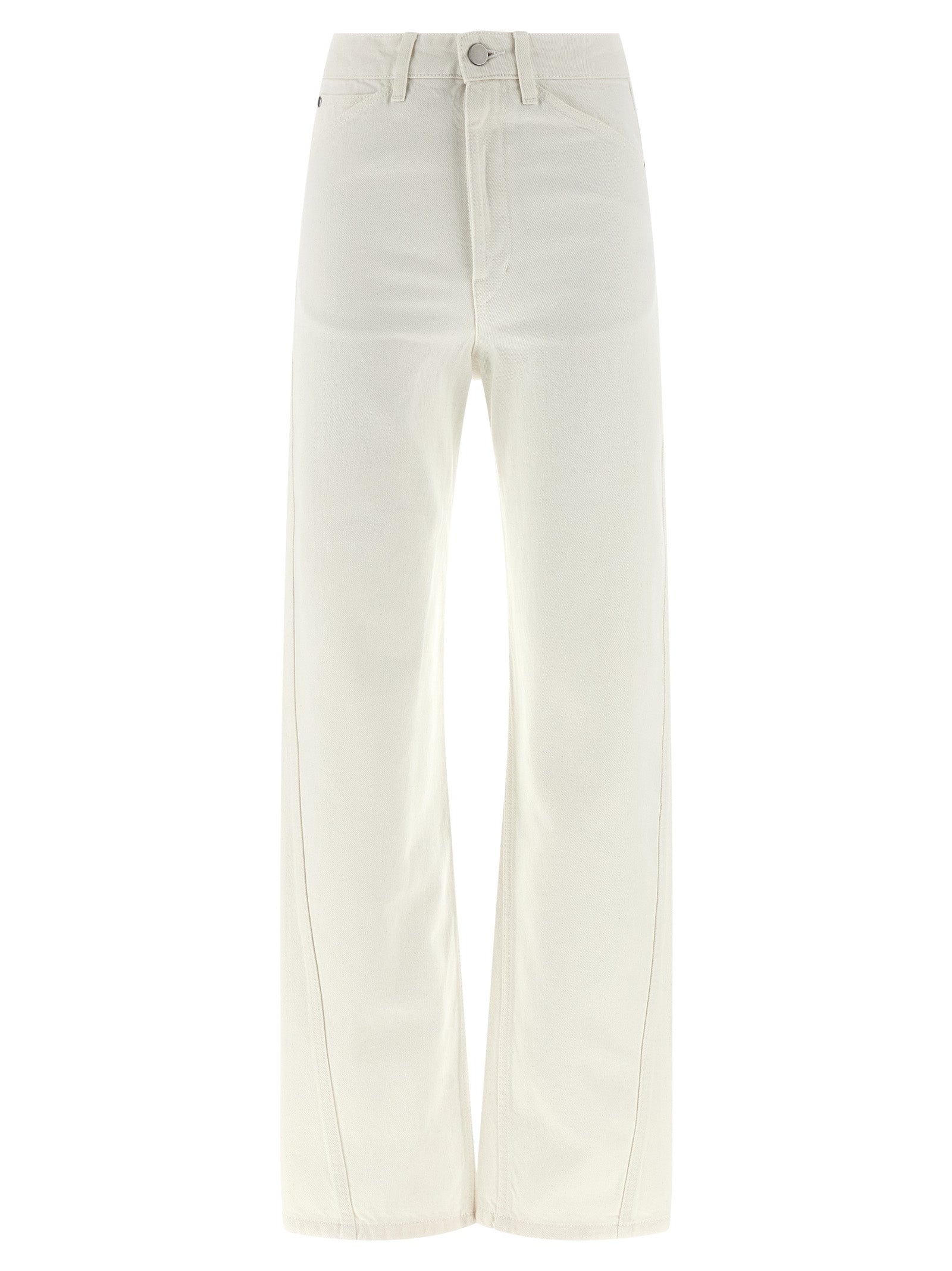 Lemaire White Cotton High-Waisted Jean