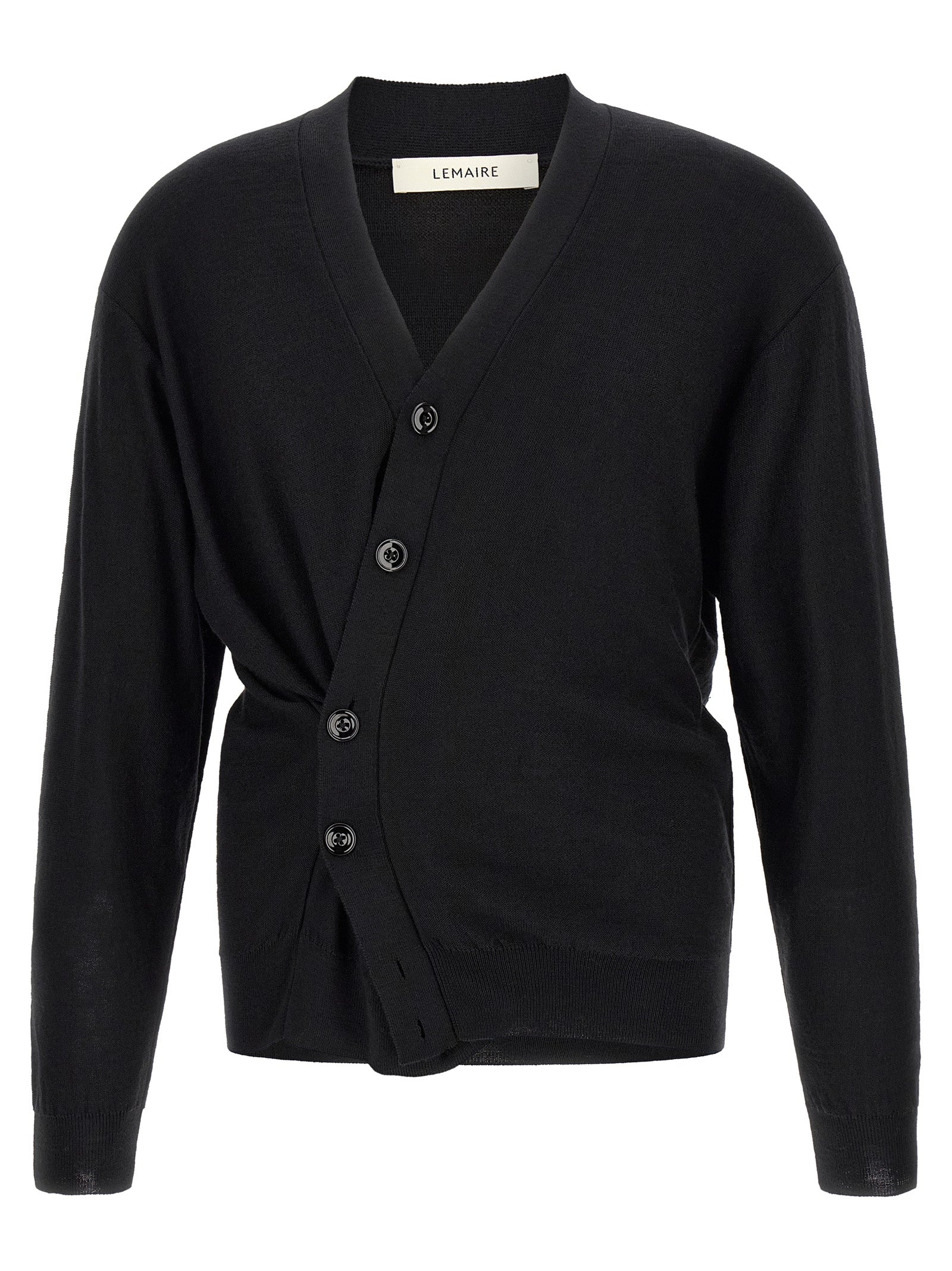 Lemaire Black Wool Cardigan