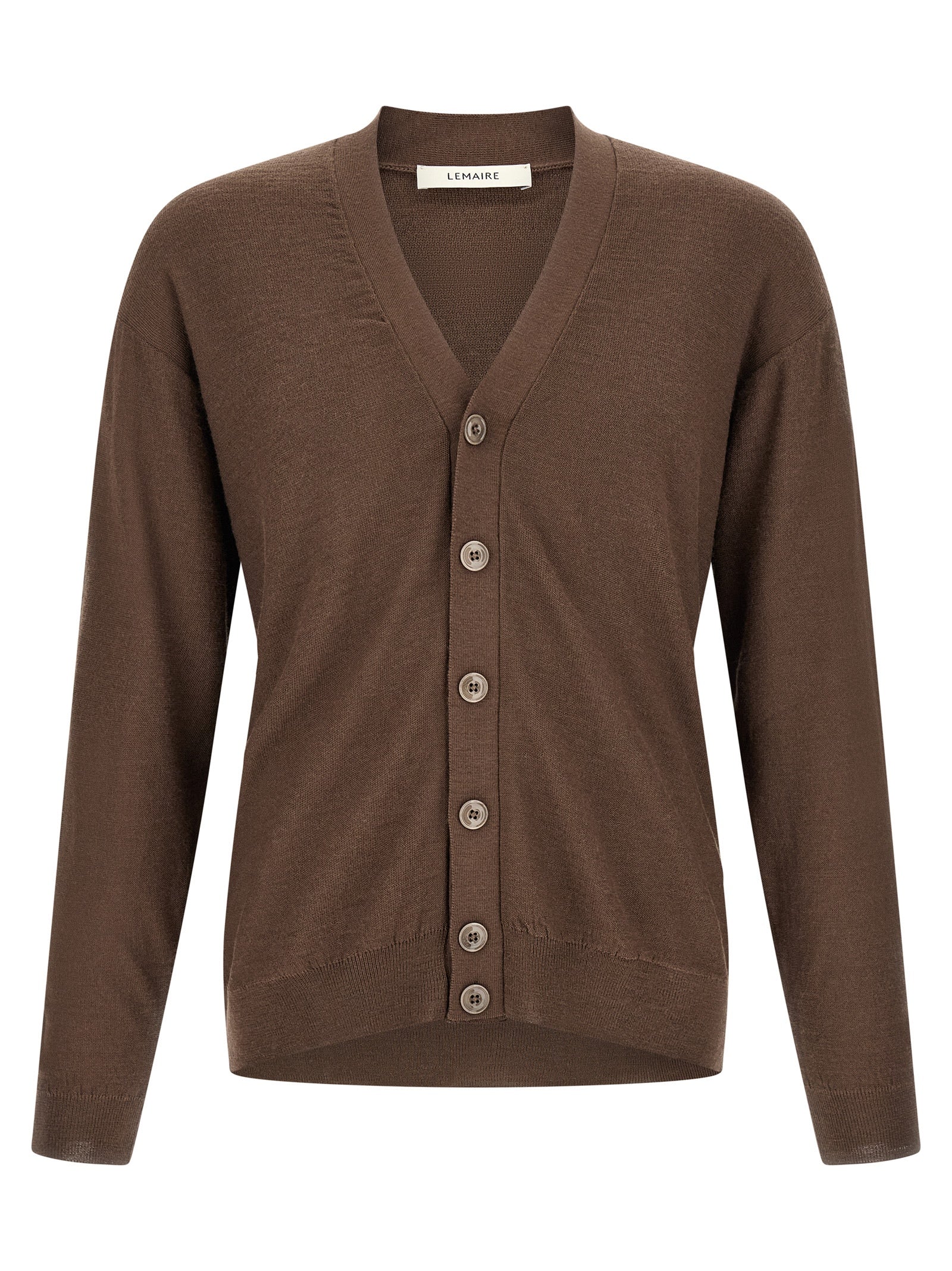 Lemaire Brown Wool Cardigan