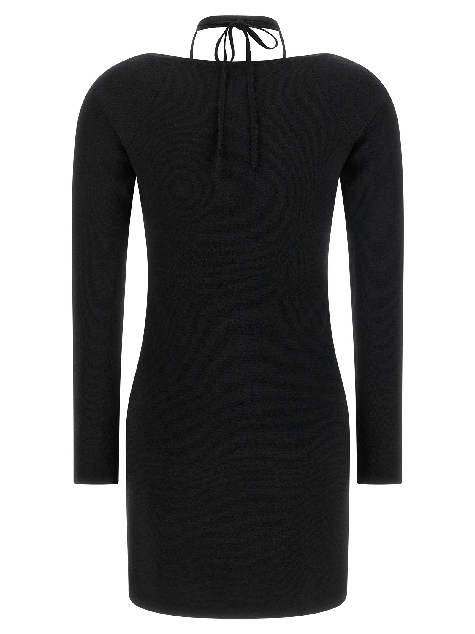 Elisabetta Franchi Black Viscose Short Dress