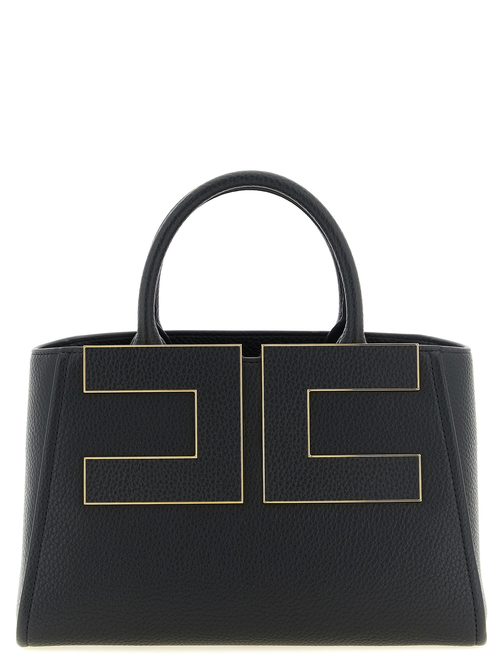 Elisabetta Franchi Black Polyester Tote Bag