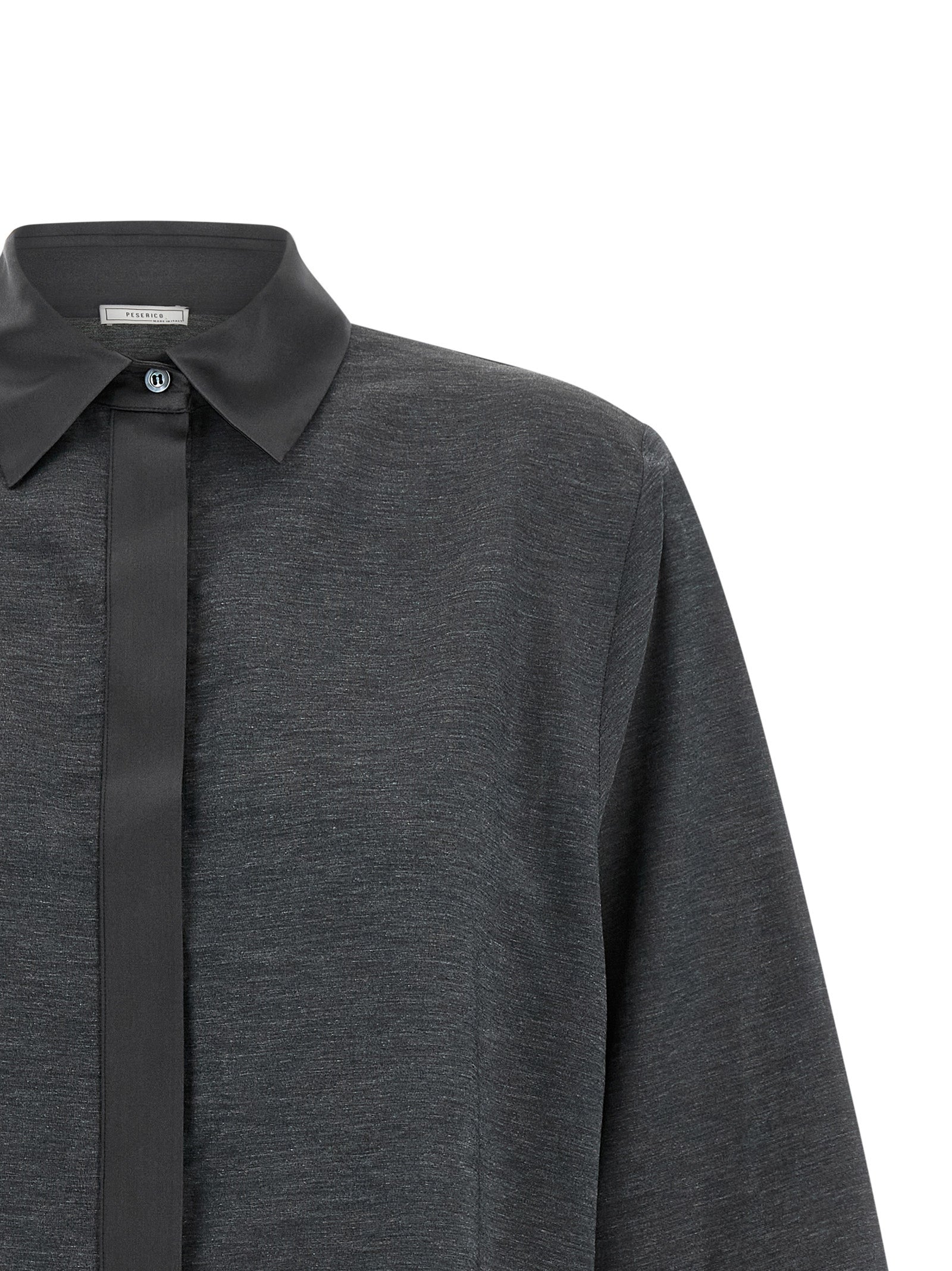 Peserico Gray Lyocell Blouse