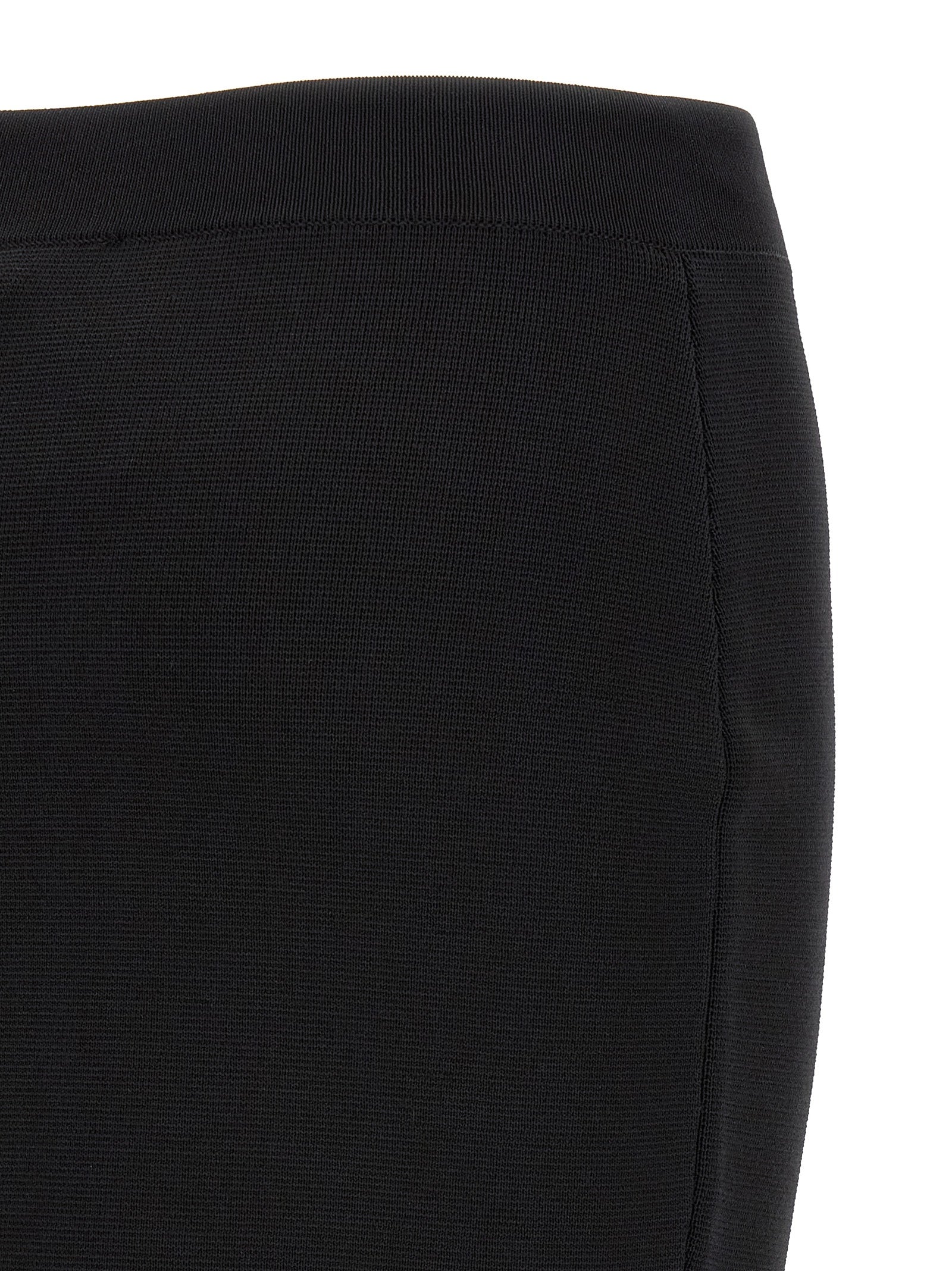 Elisabetta Franchi Black Viscose Midi Skirt