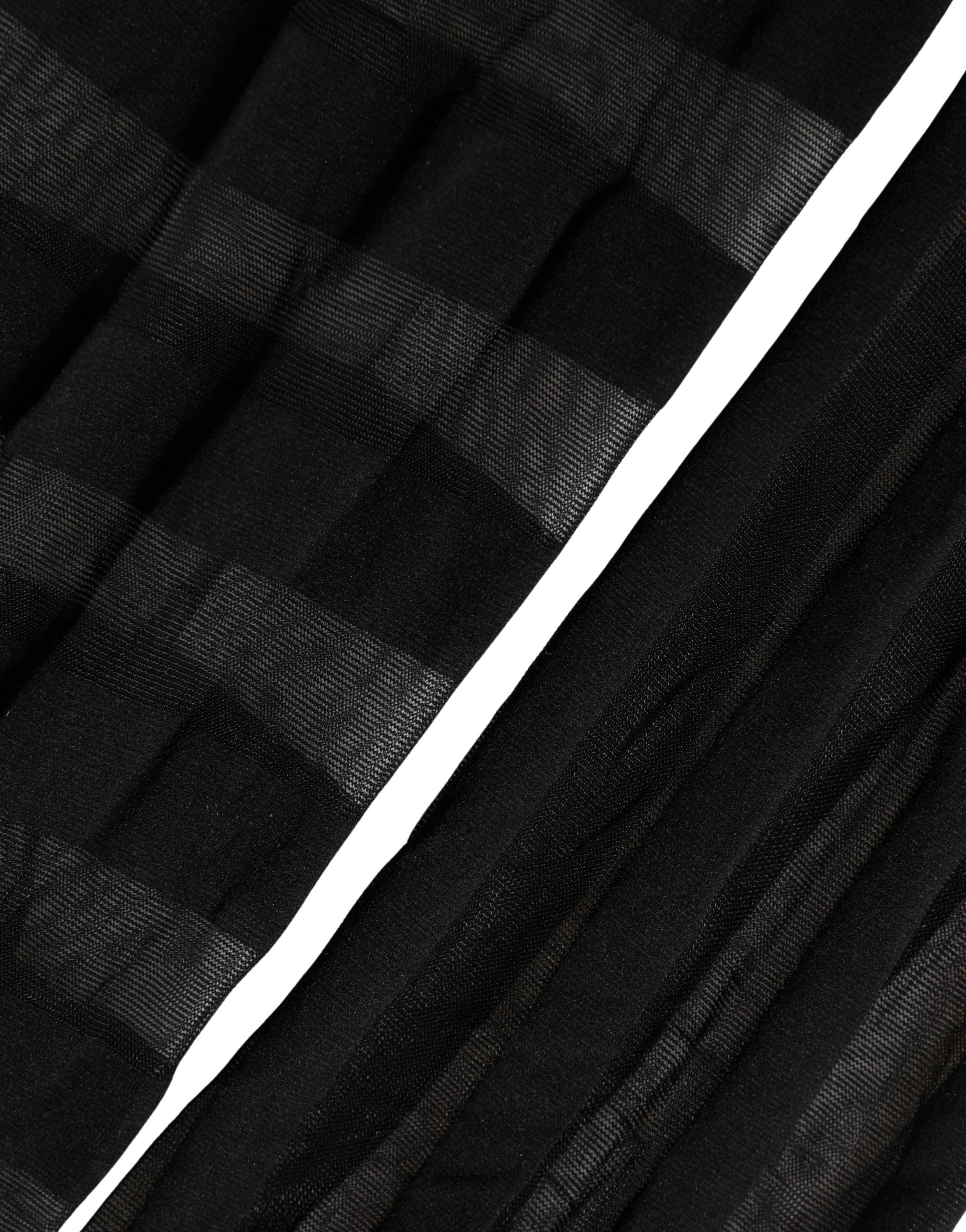 Dolce & Gabbana Black Nylon Stripes Tights Stockings Pantyhose Socks