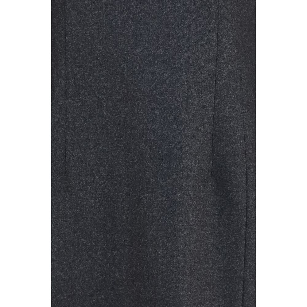 P.A.R.O.S.H. Gray Wool Oves Aries Casual Dress