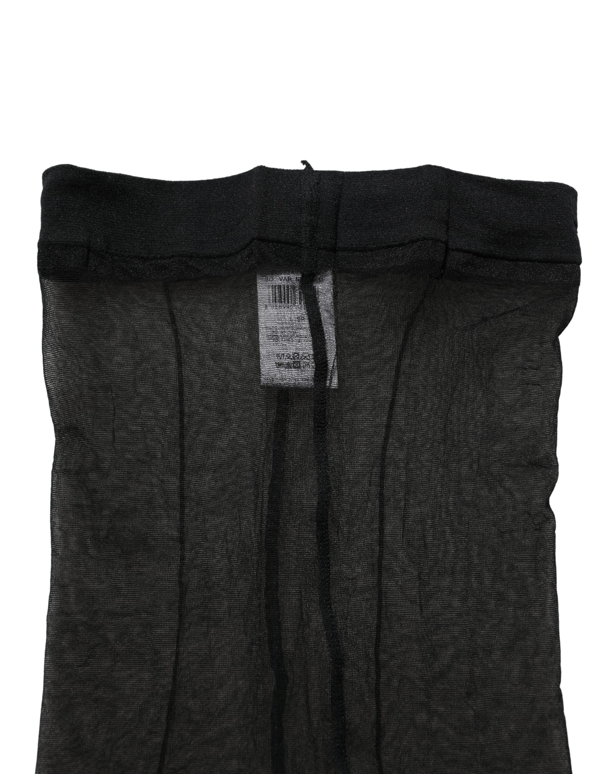 Dolce & Gabbana Black Nylon Tights Stocking Pantyhose Socks