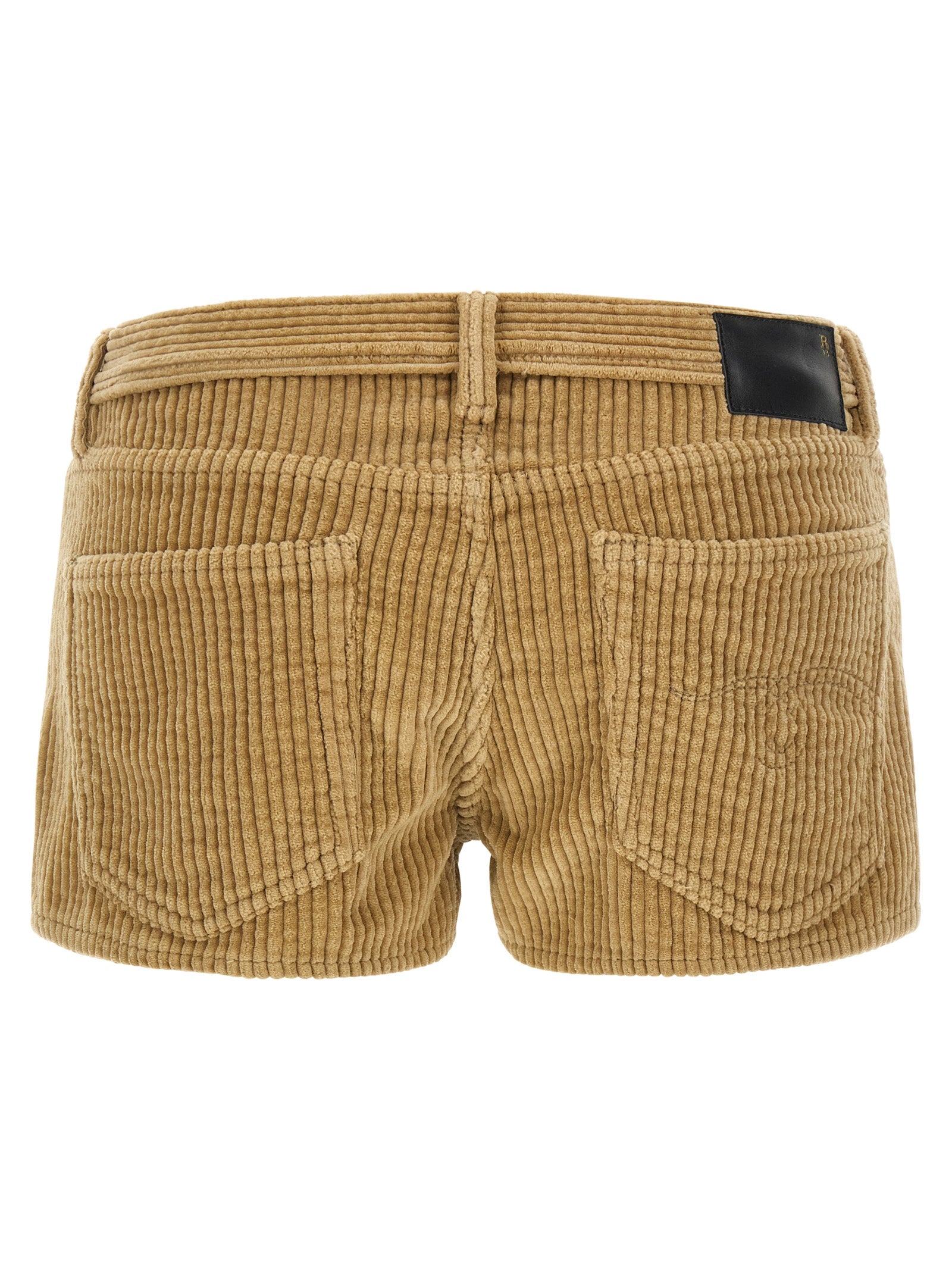 R13 Beige Cotton Bermuda Shorts