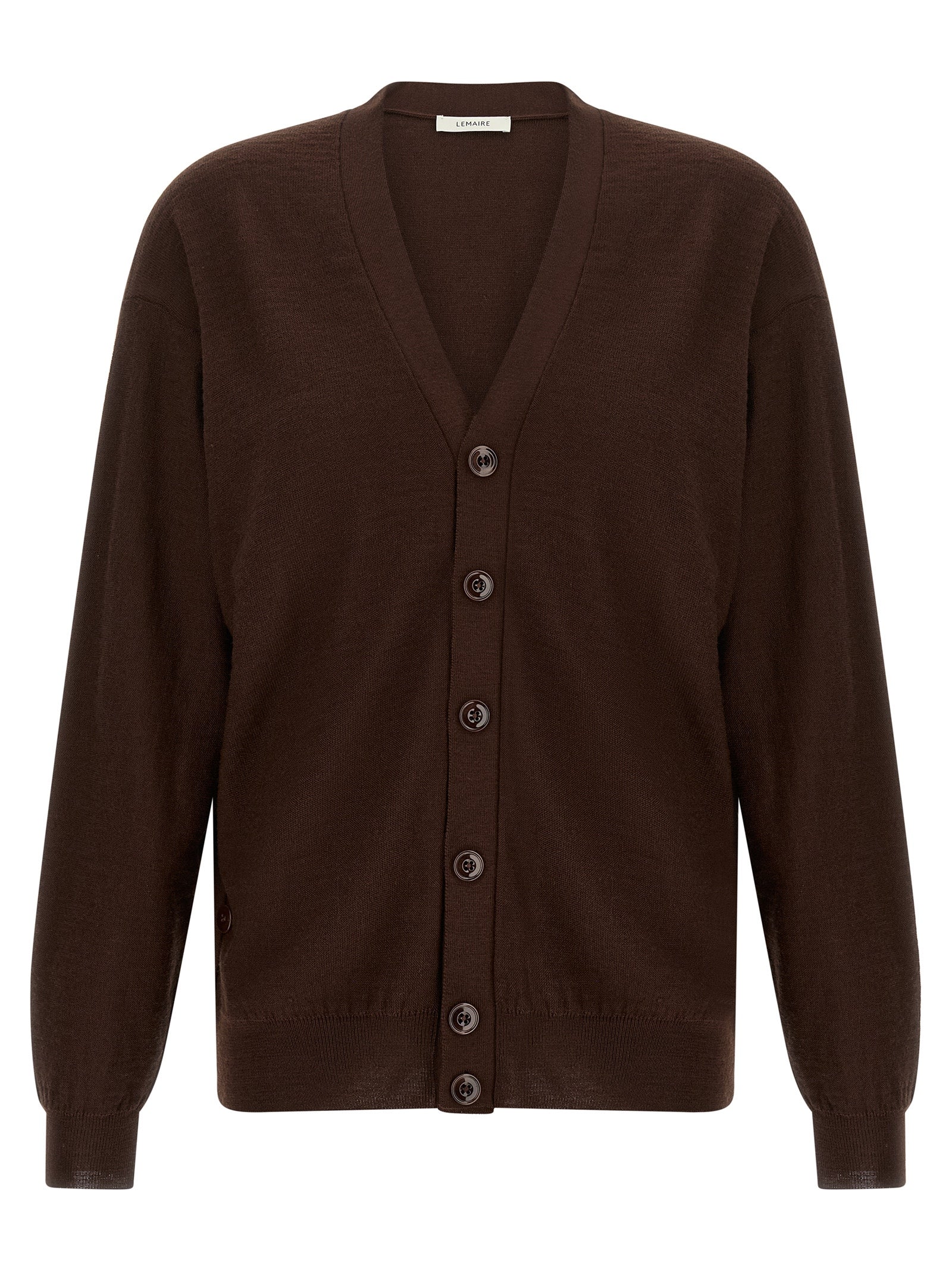Lemaire Bordeaux Wool Cardigan