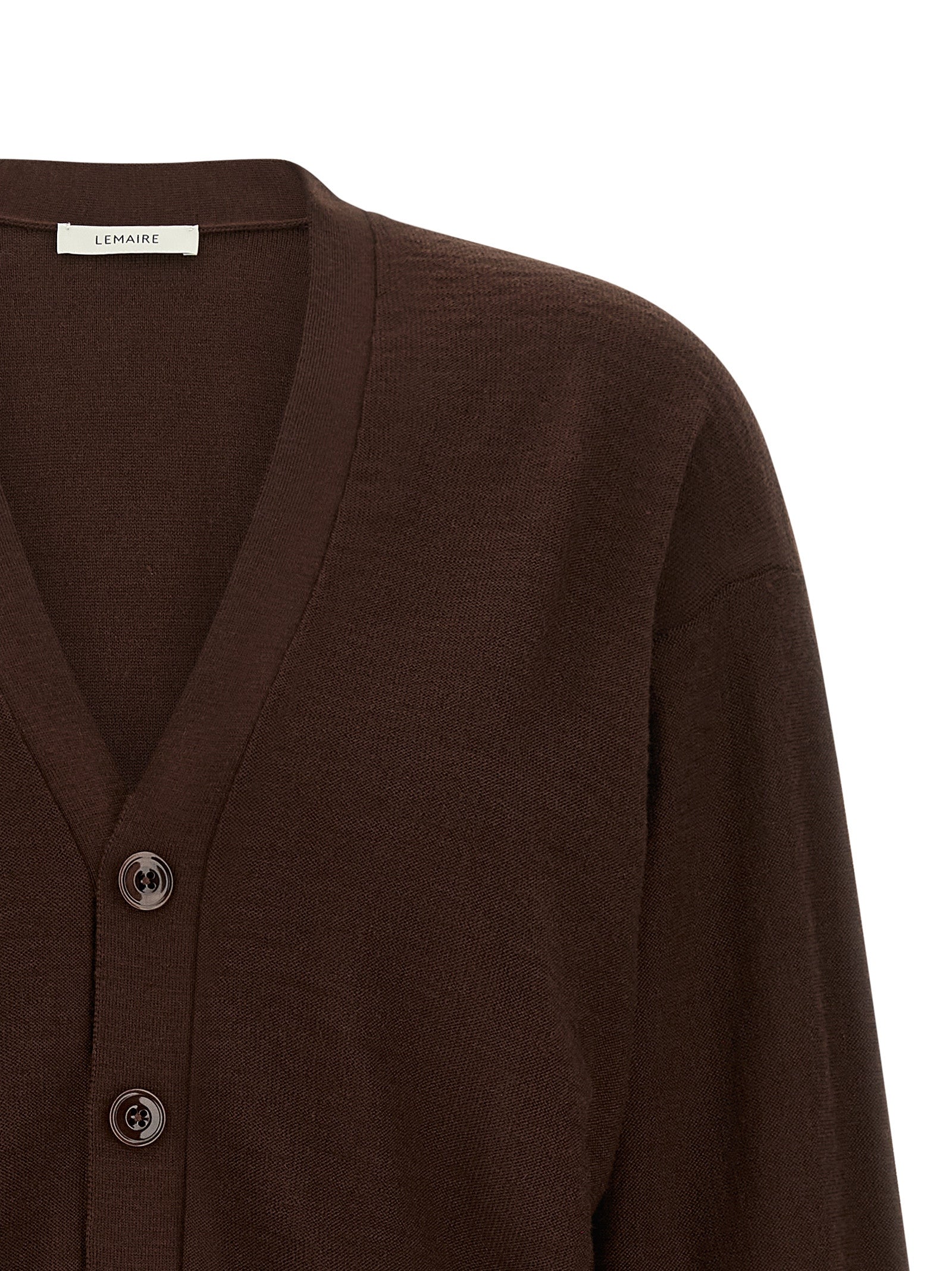 Lemaire Bordeaux Wool Cardigan
