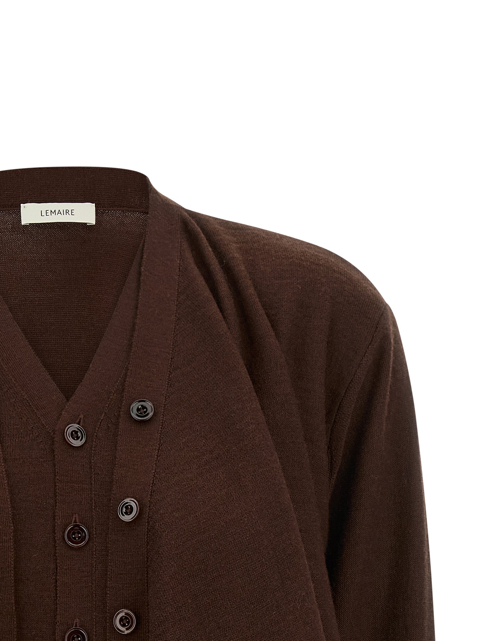 Lemaire Bordeaux Wool Cardigan