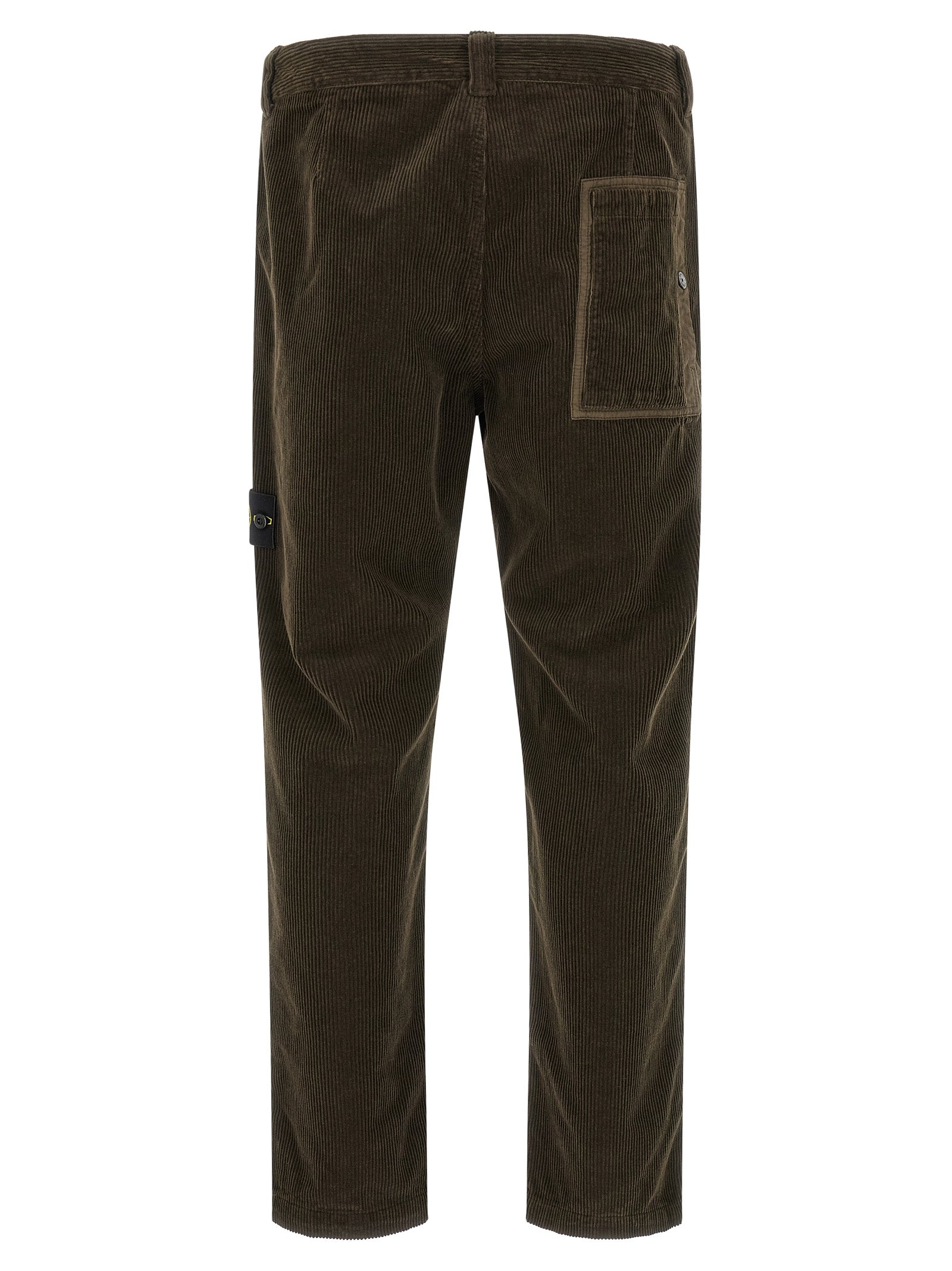 Stone Island Gray Cotton Casual Pants
