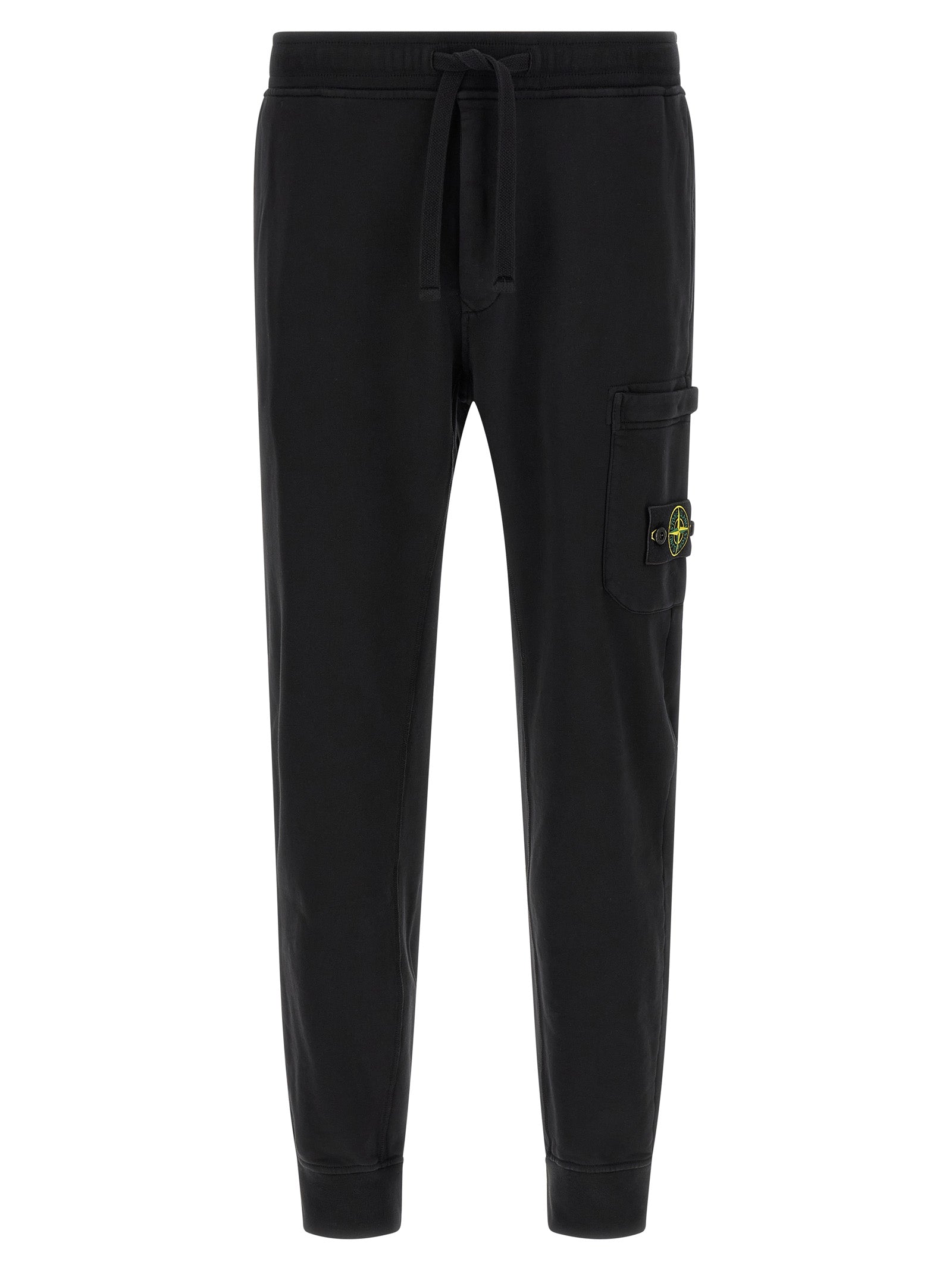 Stone Island Black Cotton Joggers (Workout Pants)