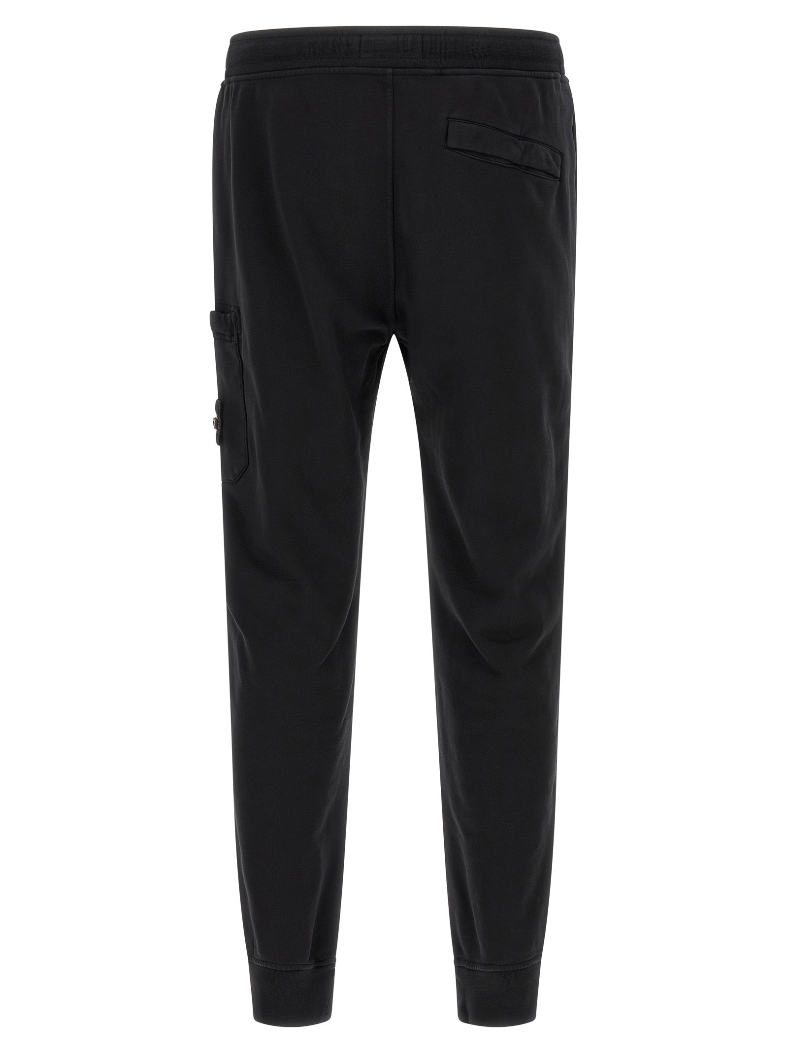 Stone Island Black Cotton Joggers (Workout Pants)