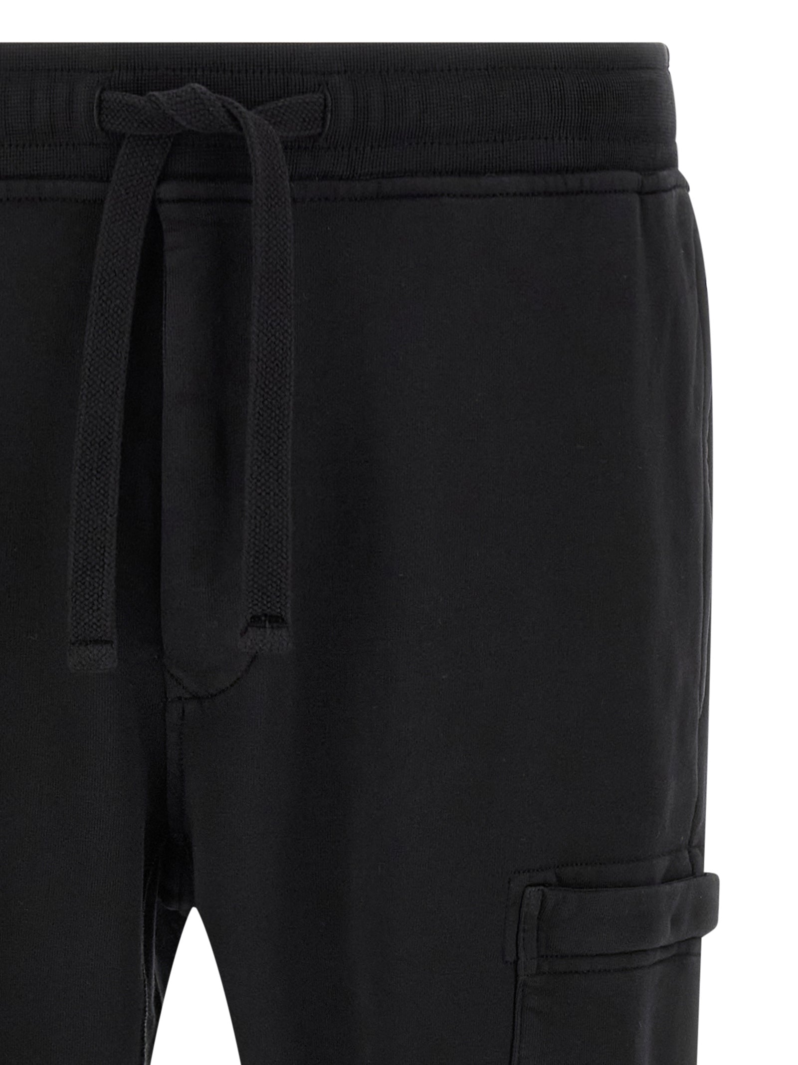 Stone Island Black Cotton Joggers (Workout Pants)