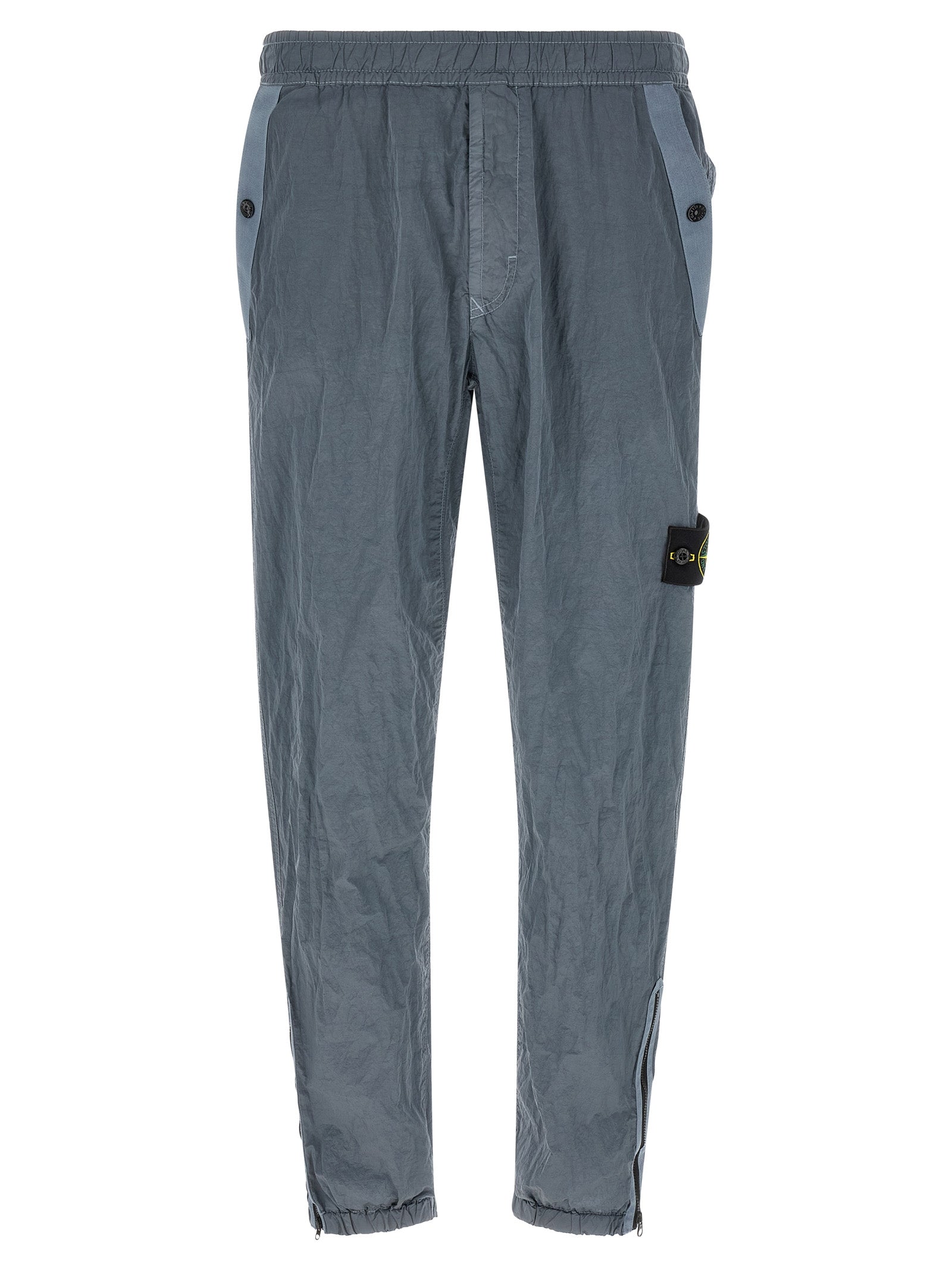 Stone Island Gray Polyamide Joggers (Workout Pants)