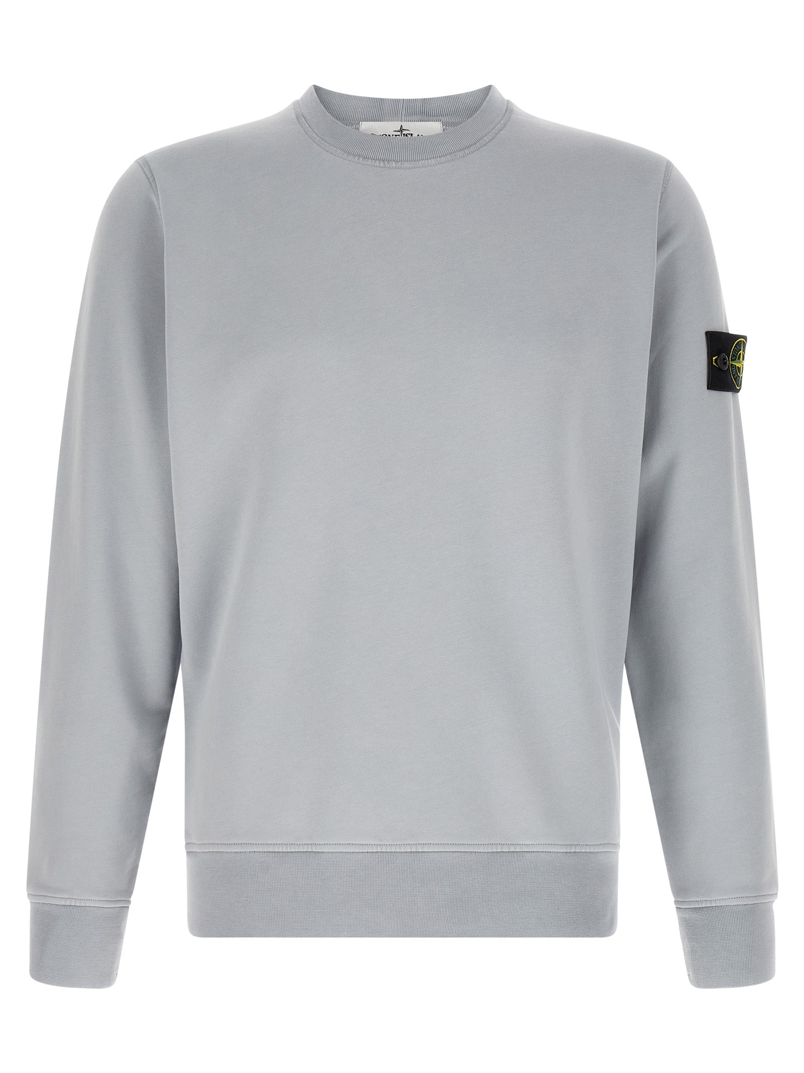 Stone Island Gray Cotton Sweatshirt