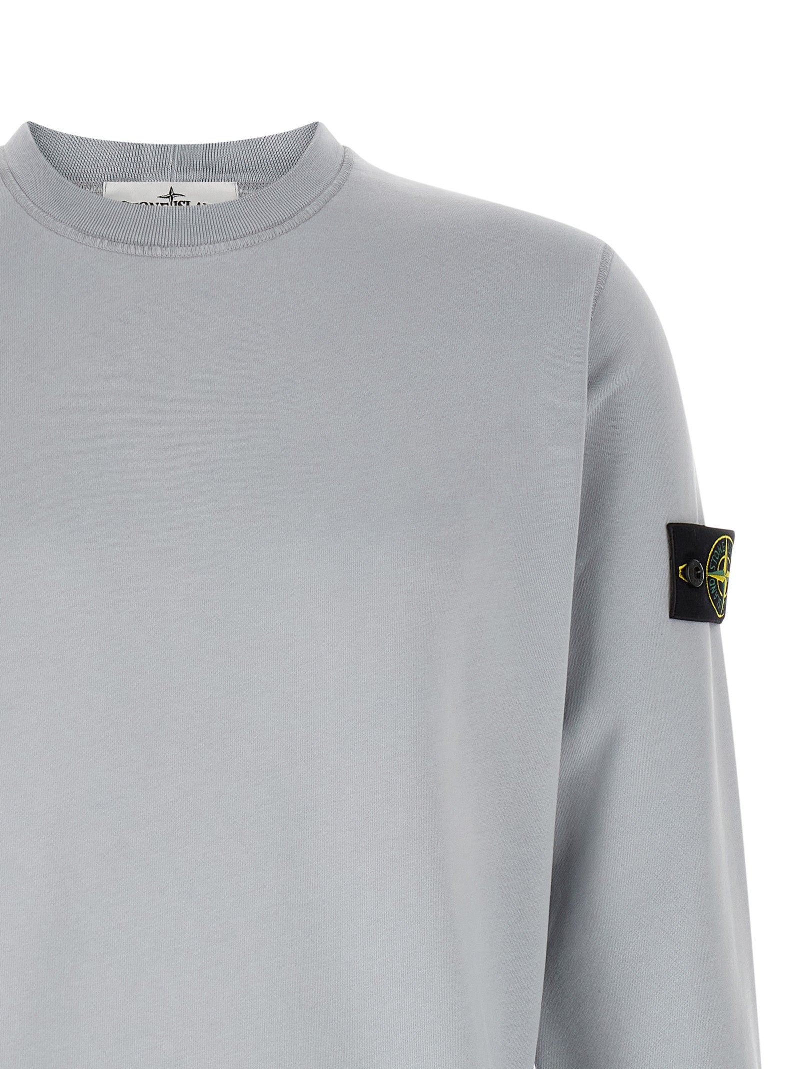 Stone Island Gray Cotton Sweatshirt