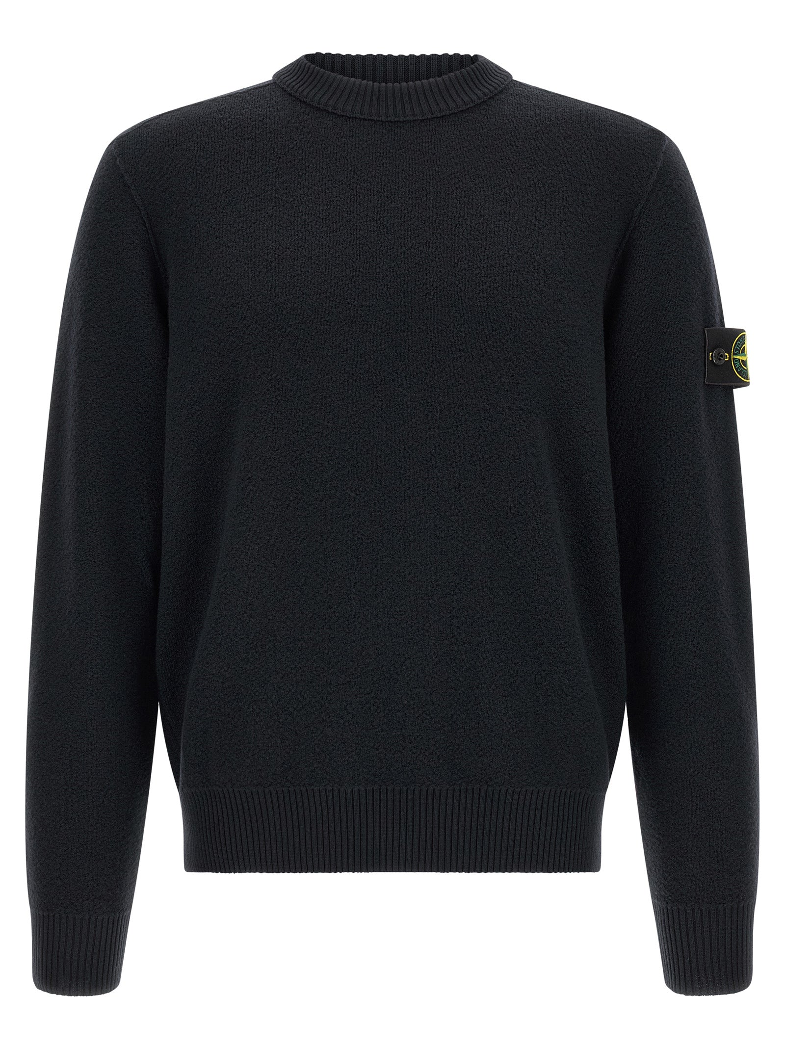 Stone Island Blue Virgin Wool Cardigan