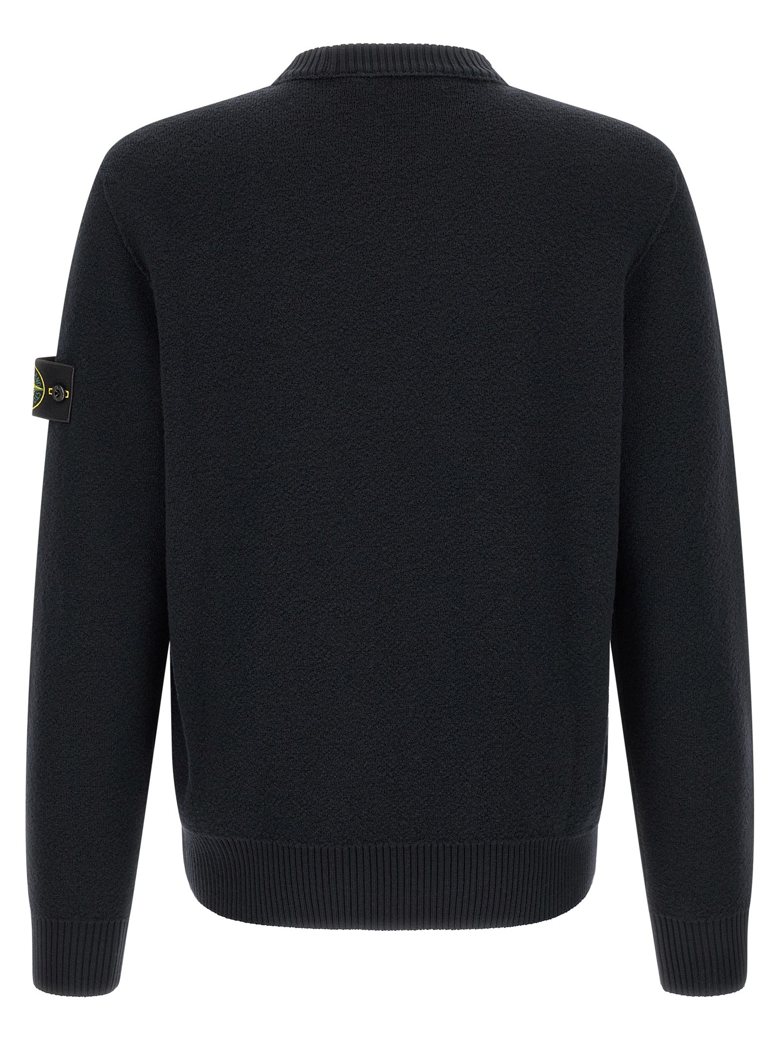 Stone Island Blue Virgin Wool Cardigan