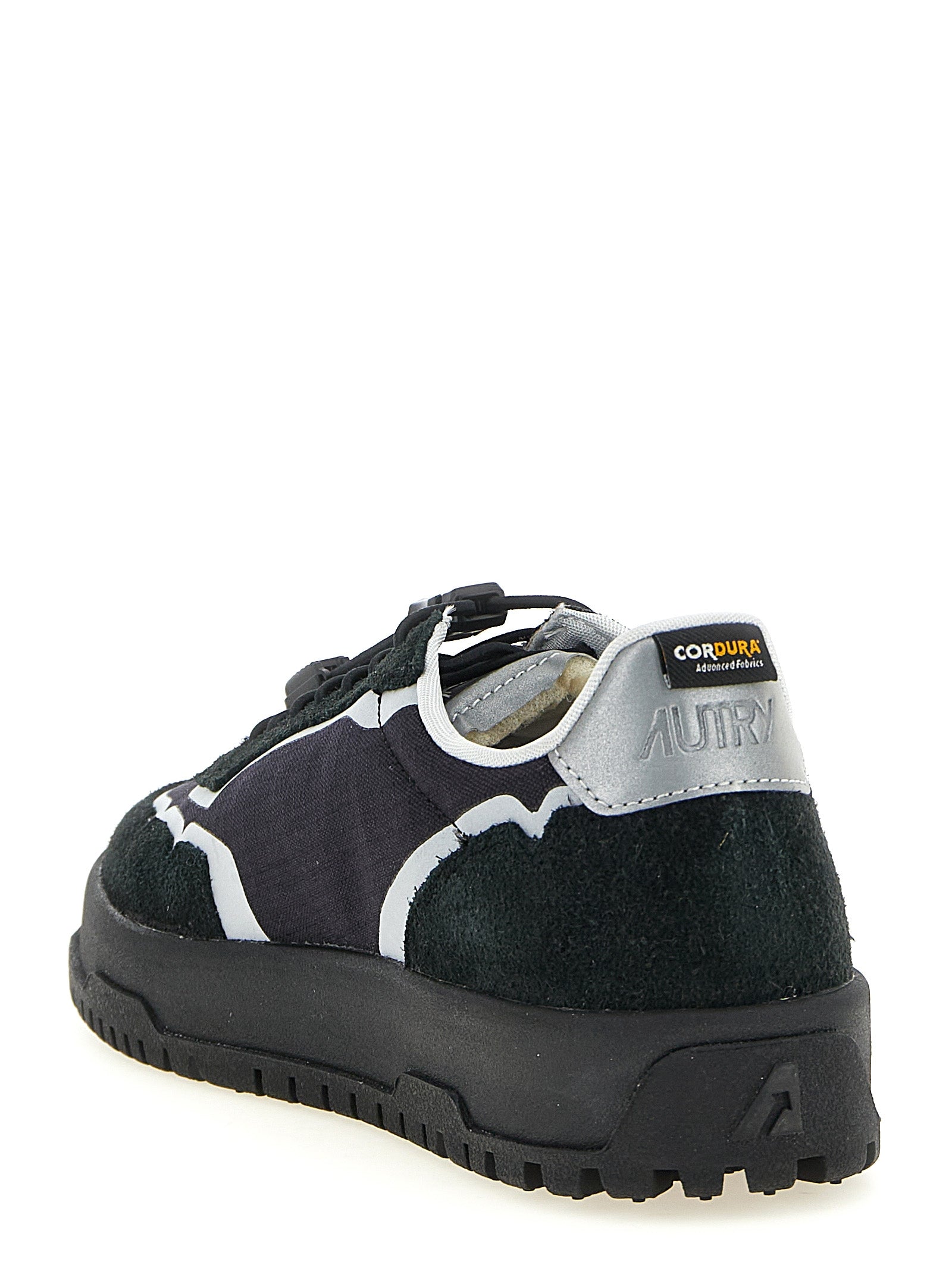 Autry Black Nylon Athletic Sneakers