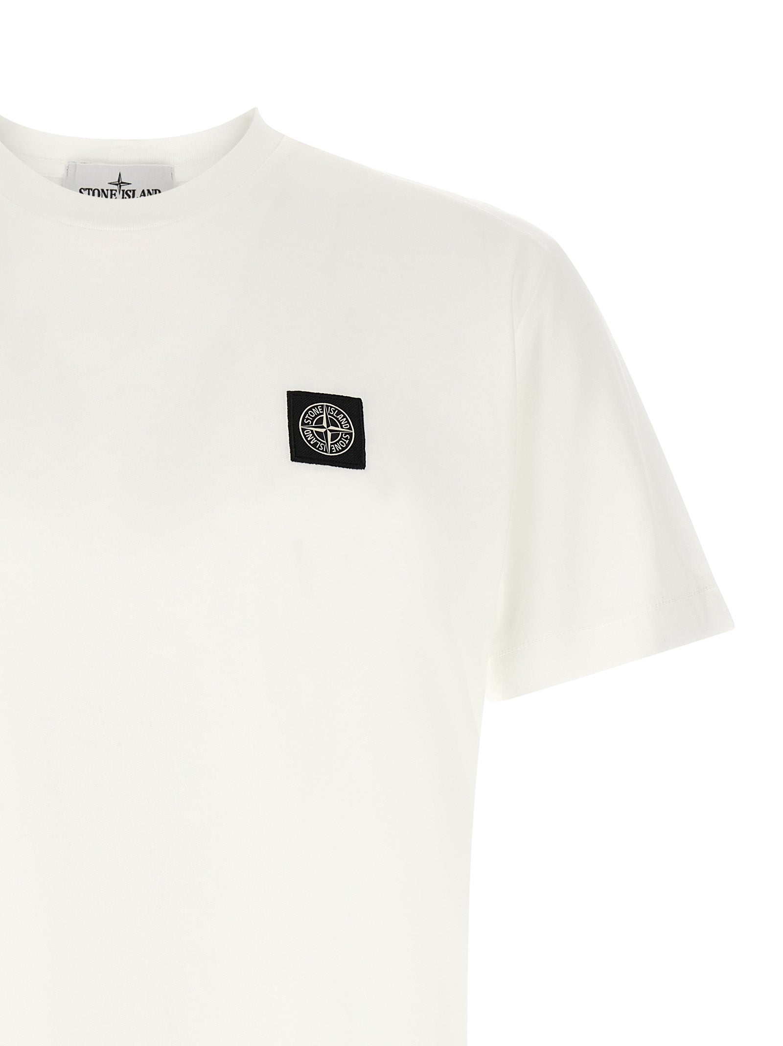 Stone Island White Cotton T-Shirt