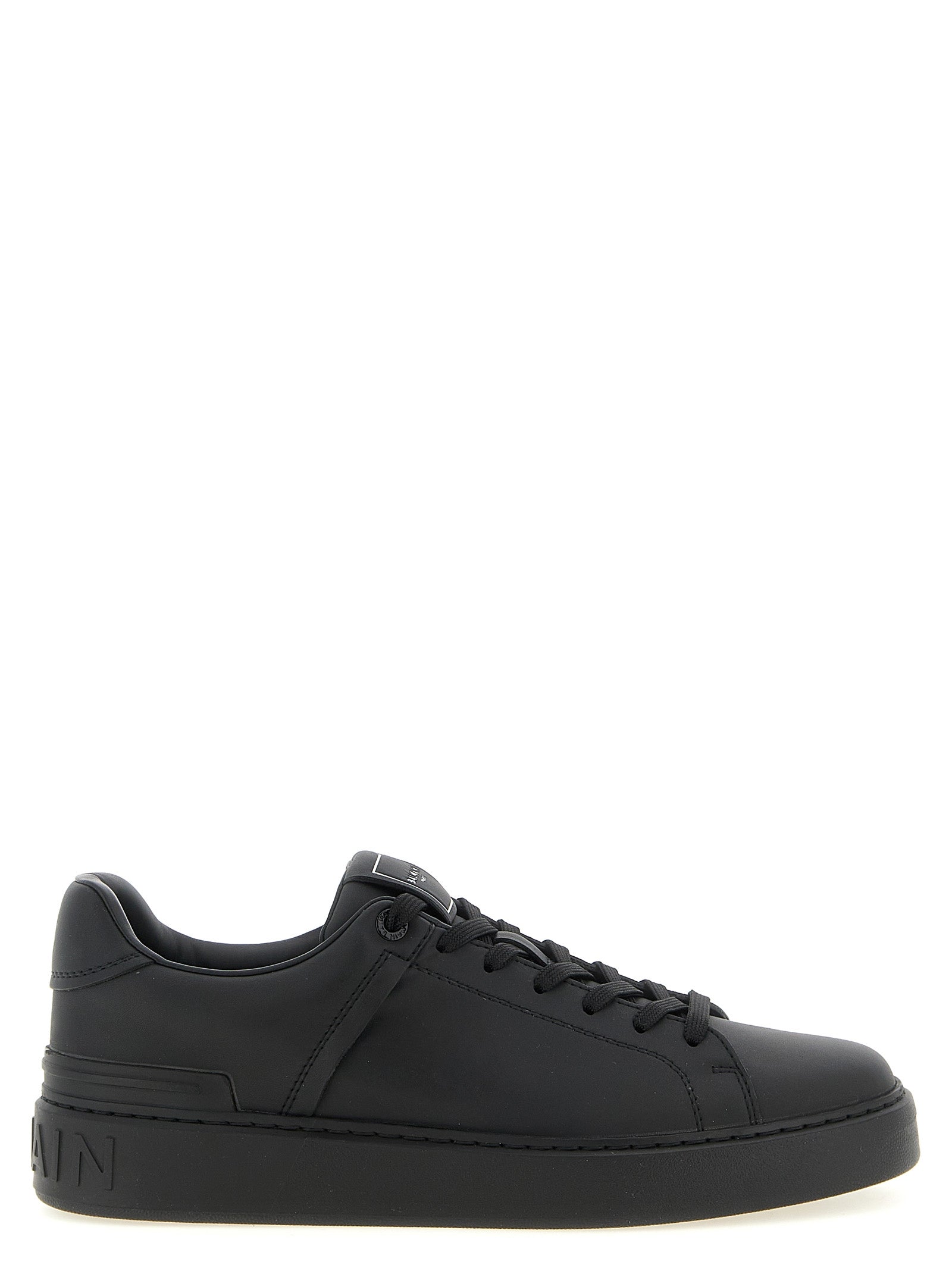 Balmain Black Calfskin Low Top Sneakers