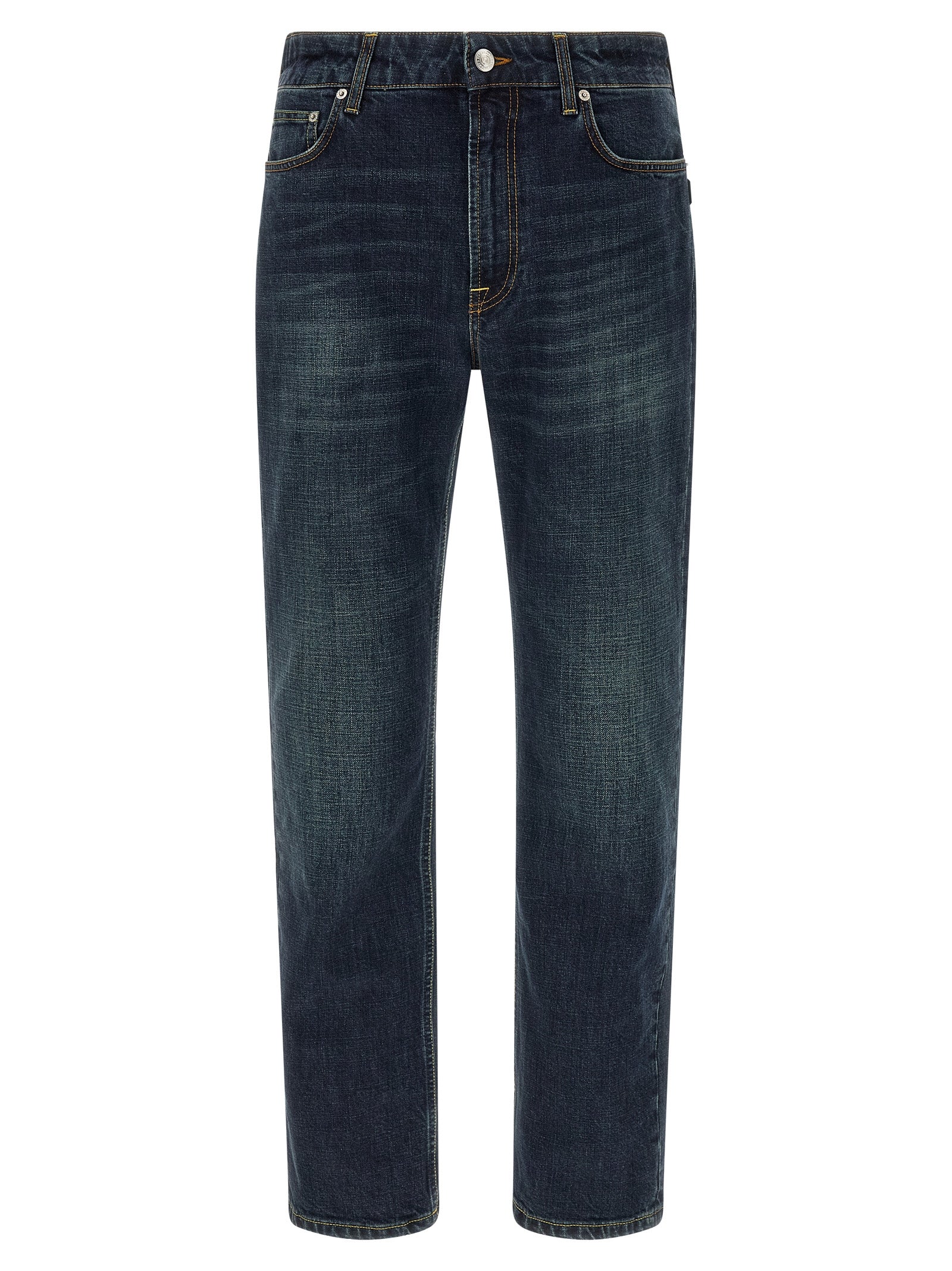 Department 5 Blue Cotton Straight-Leg Jeans