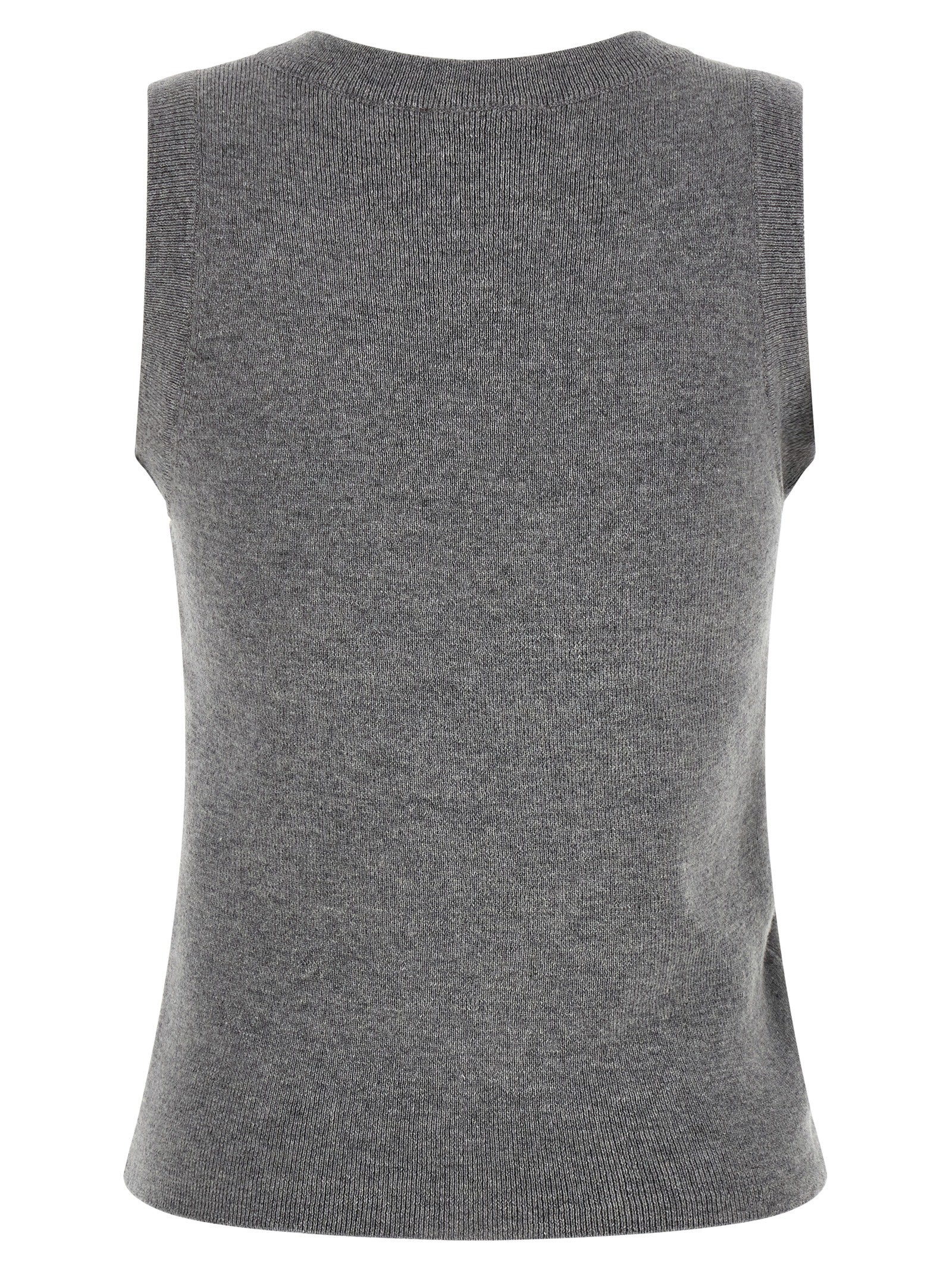 Giuseppe Di Morabito Gray Virgin Wool Sleeveles Sweater