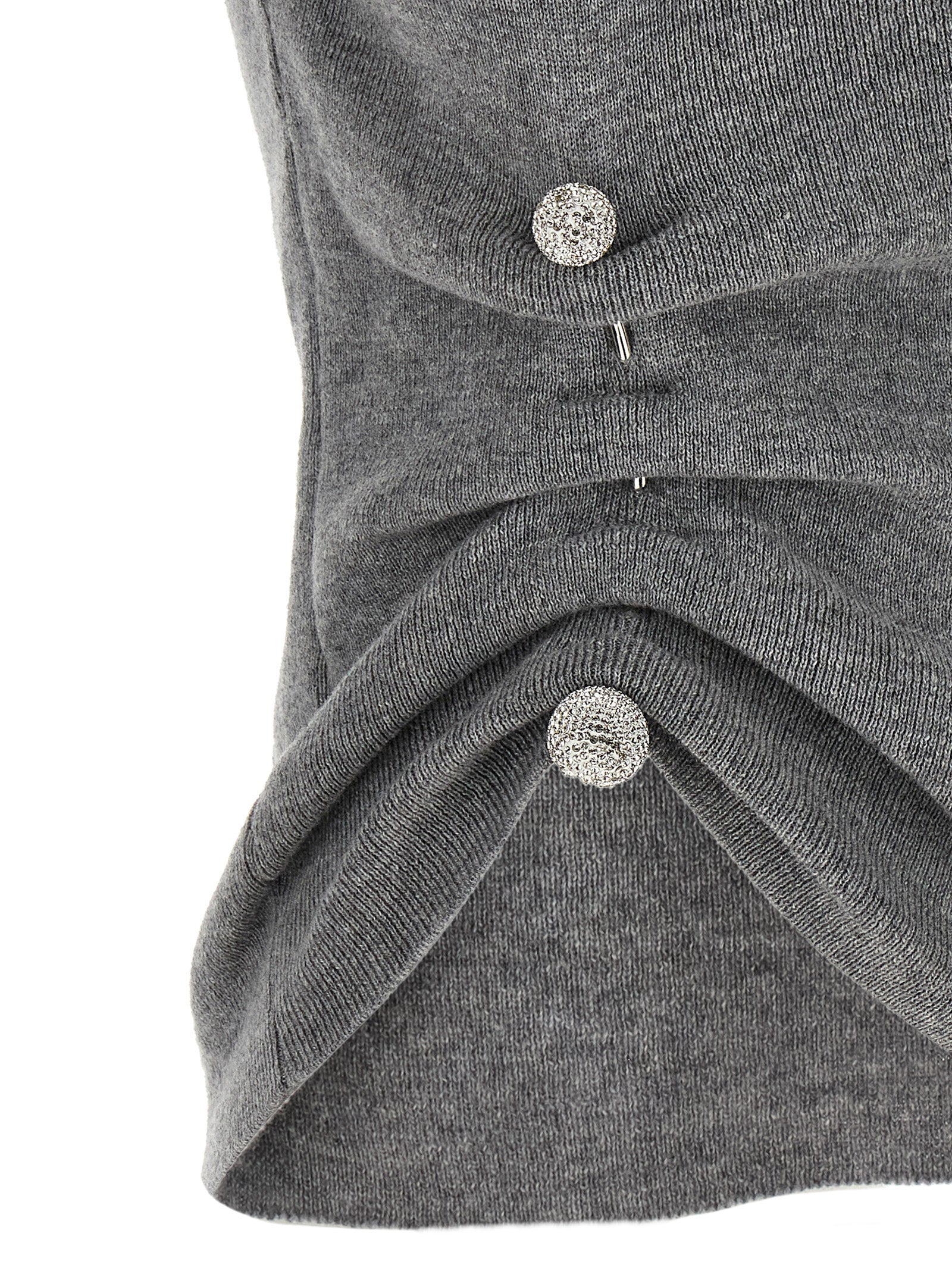 Giuseppe Di Morabito Gray Virgin Wool Sleeveles Sweater