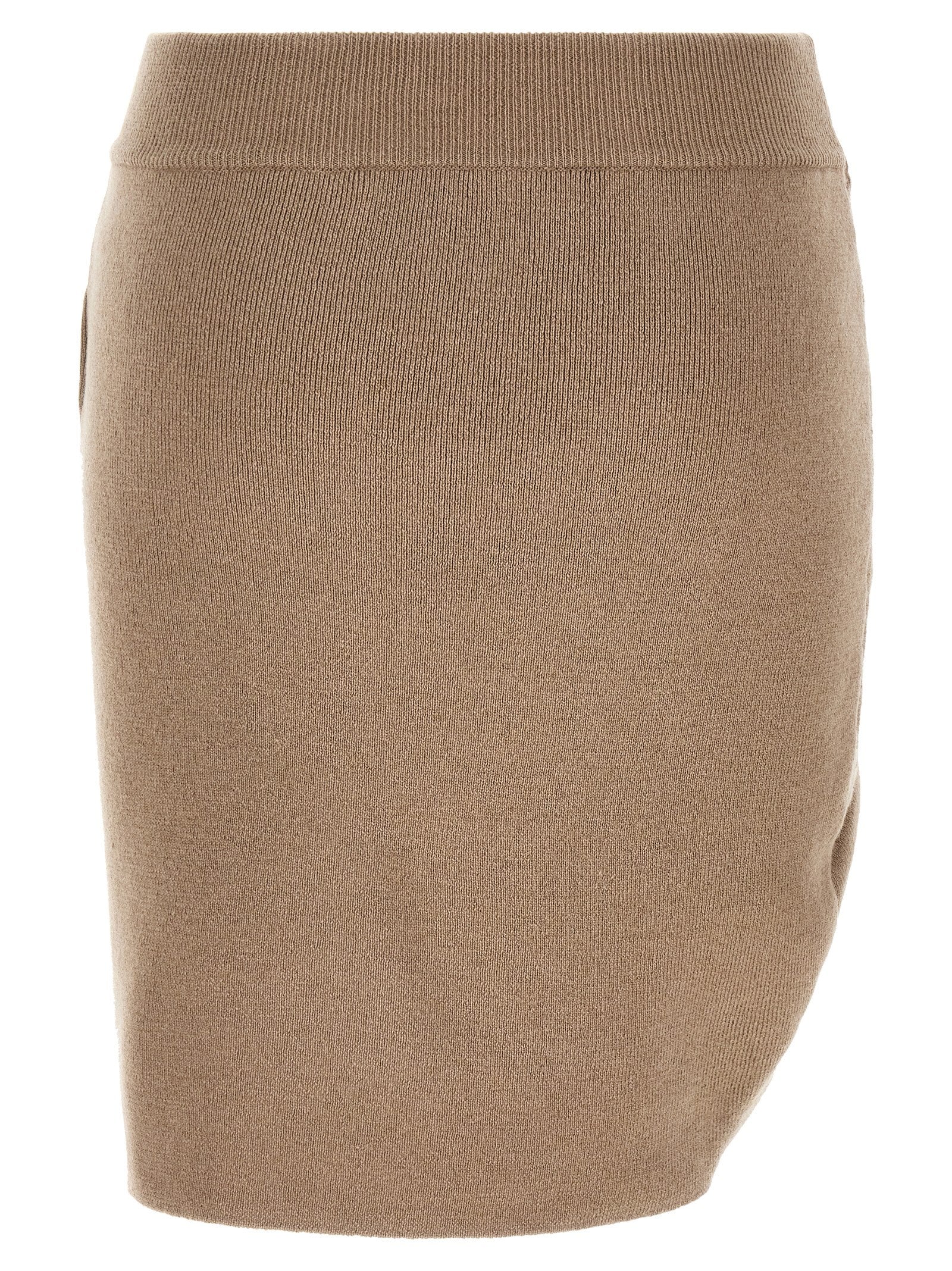 Giuseppe Di Morabito Beige Virgin Wool Long Skirt