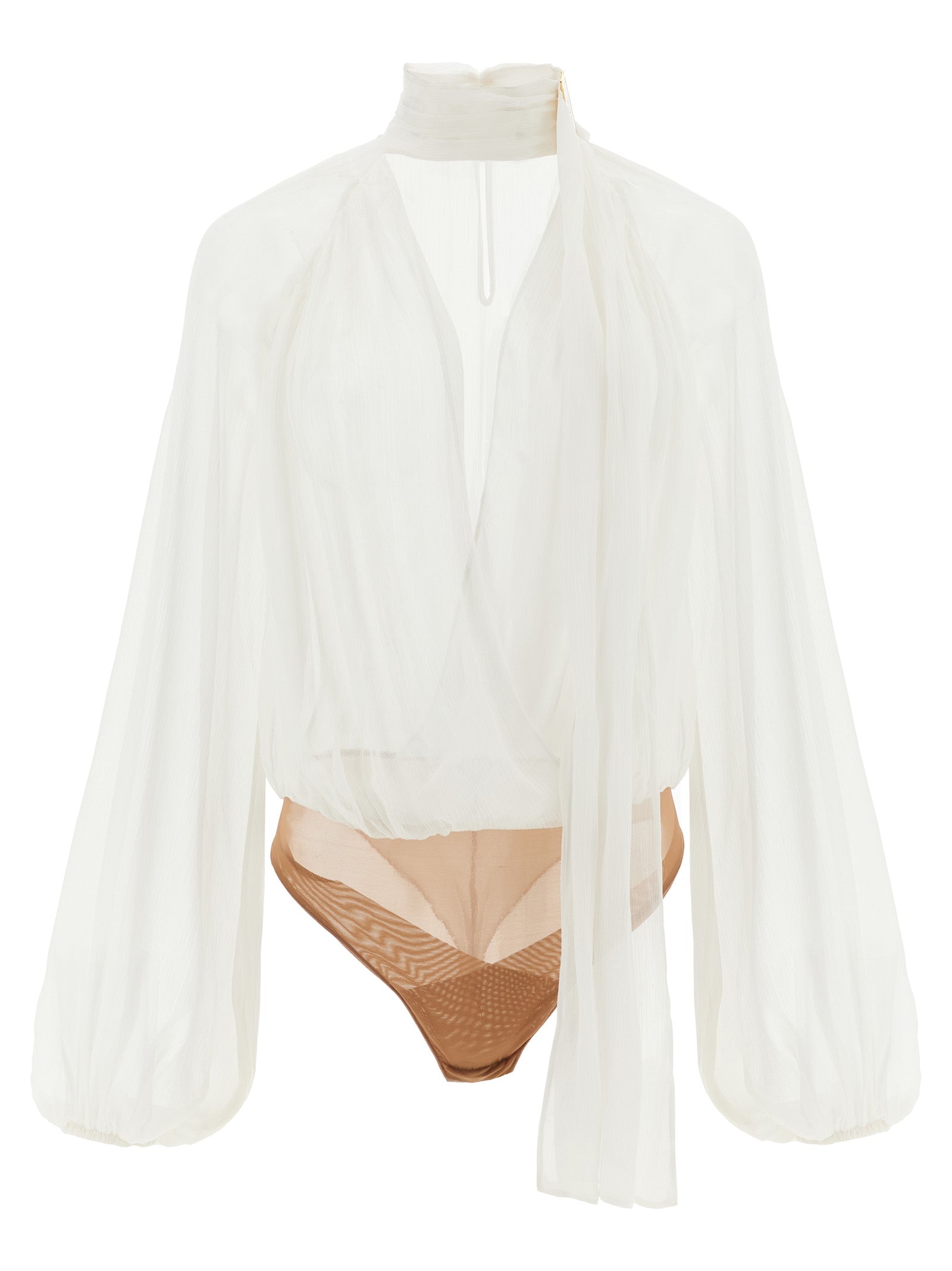 Elisabetta Franchi White Viscose Bodysuit