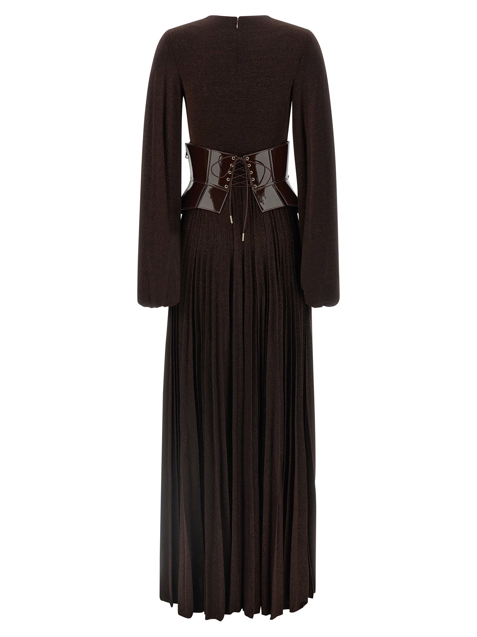 Elisabetta Franchi Brown Viscose Long Dress
