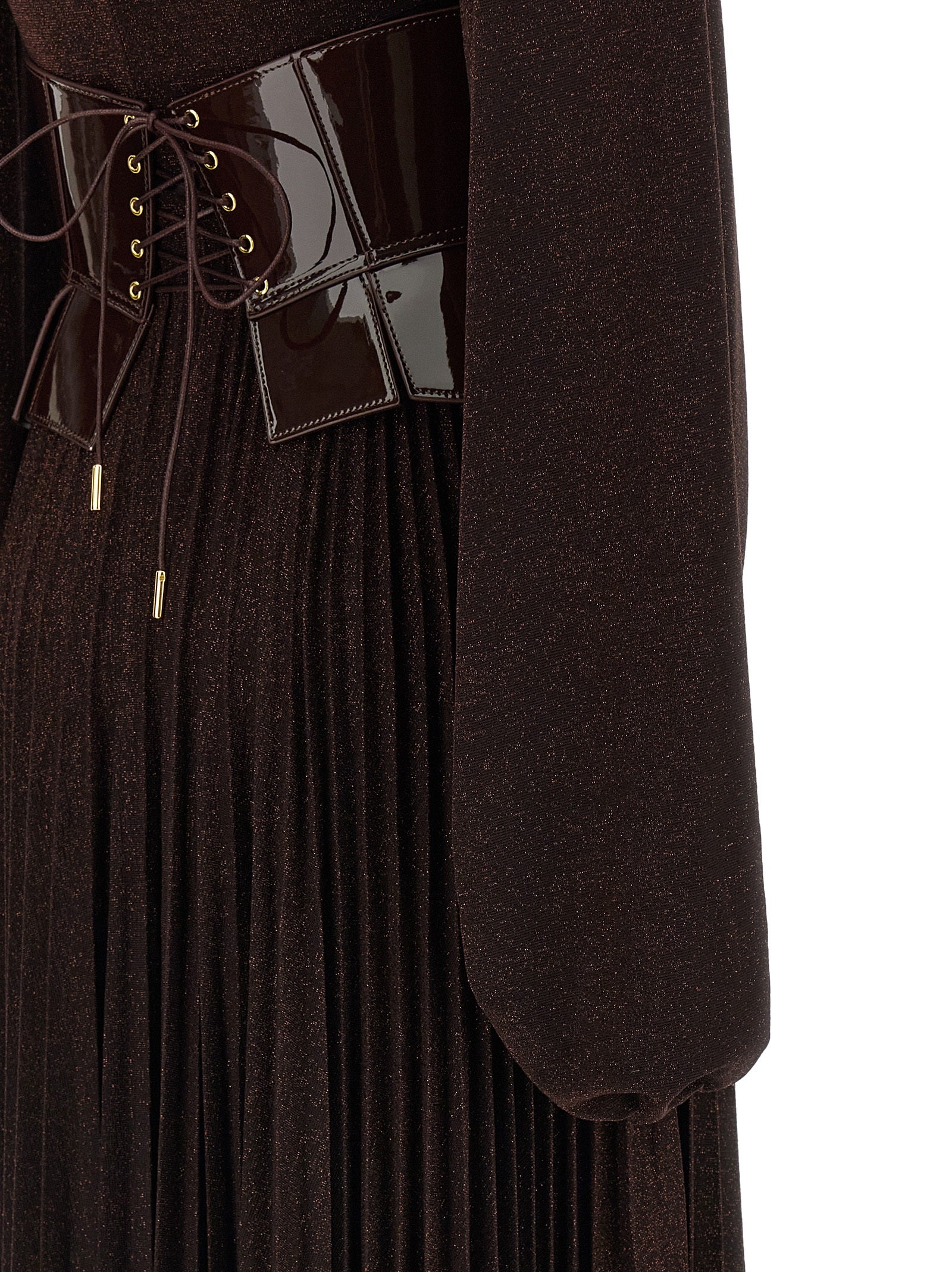 Elisabetta Franchi Brown Viscose Long Dress