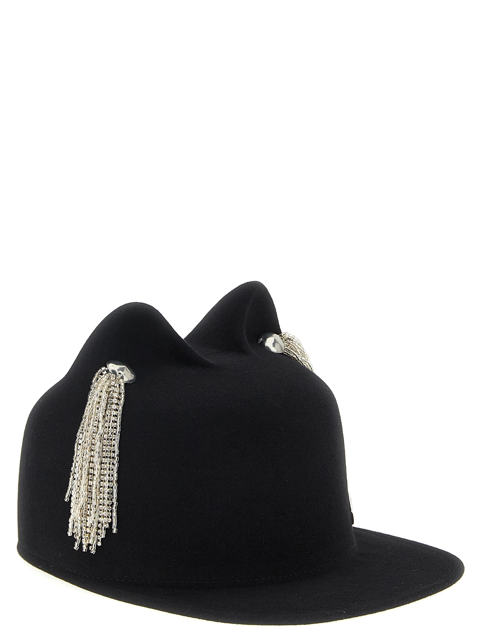 Maison Michel Black Wool Hat
