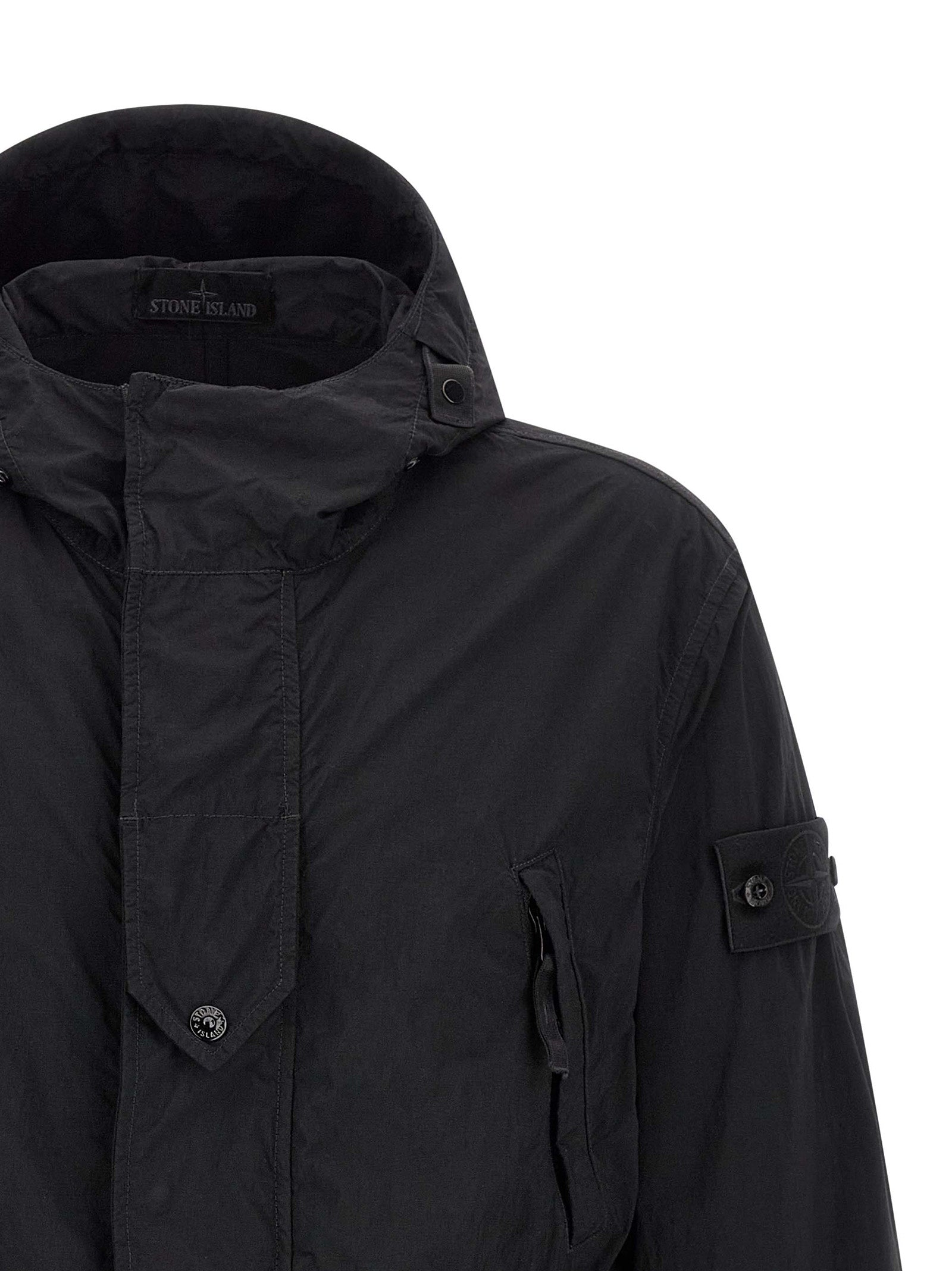 Stone Island Black Polyamide Shell Jacket