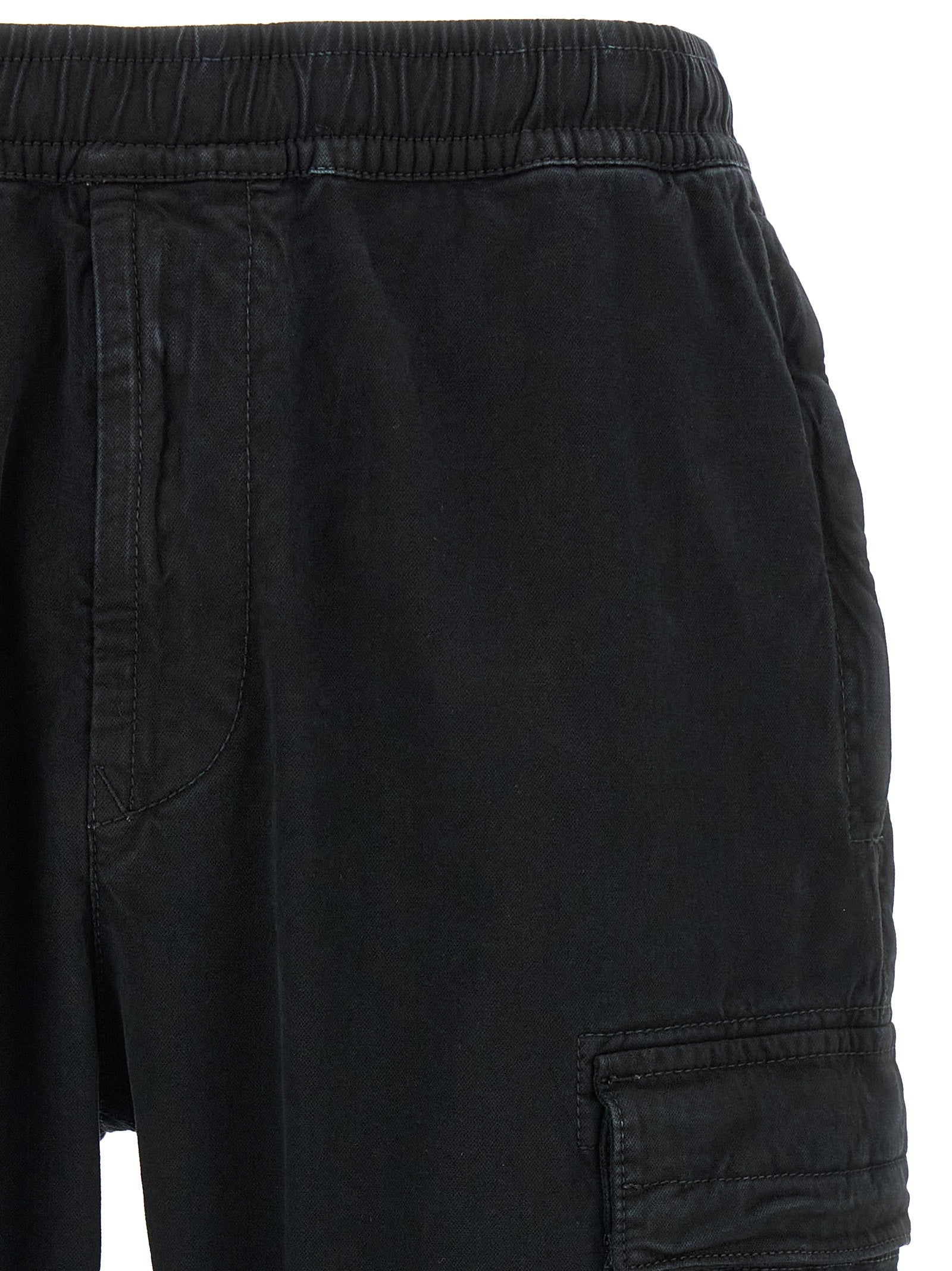 Stone Island Black Cotton Cargo Pants