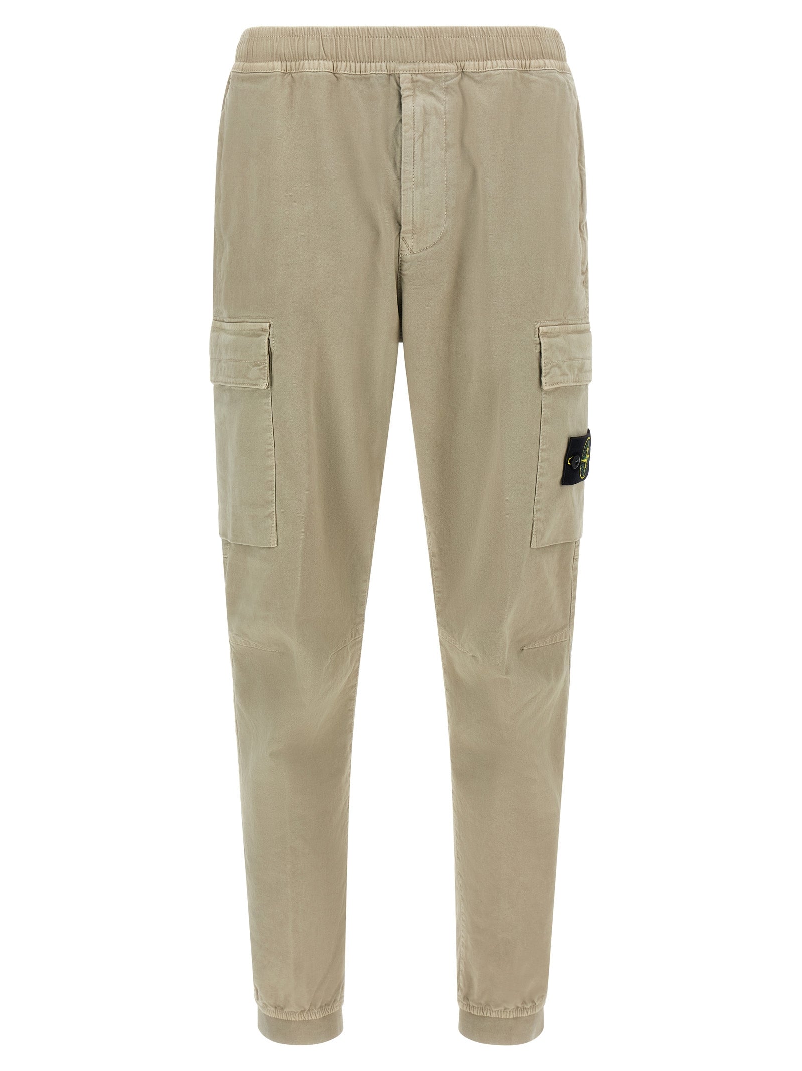 Stone Island Beige Cotton Cargo Pants