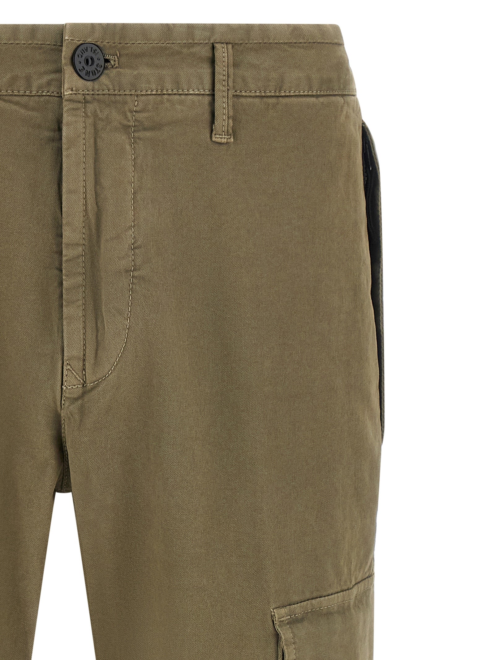 Stone Island Bicolor Cotton Cargo Pants