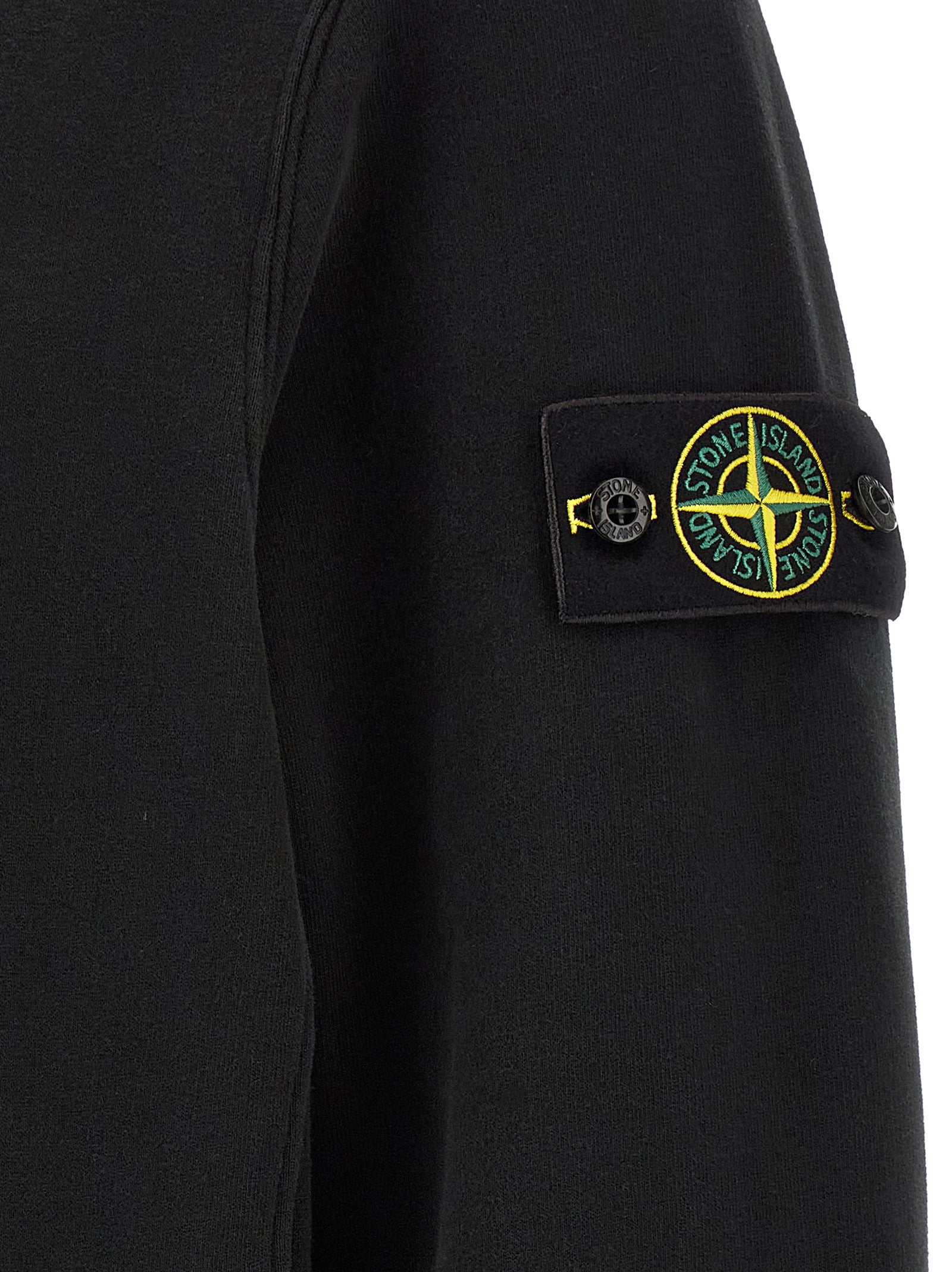 Stone Island Black Cotton Sweatshirt