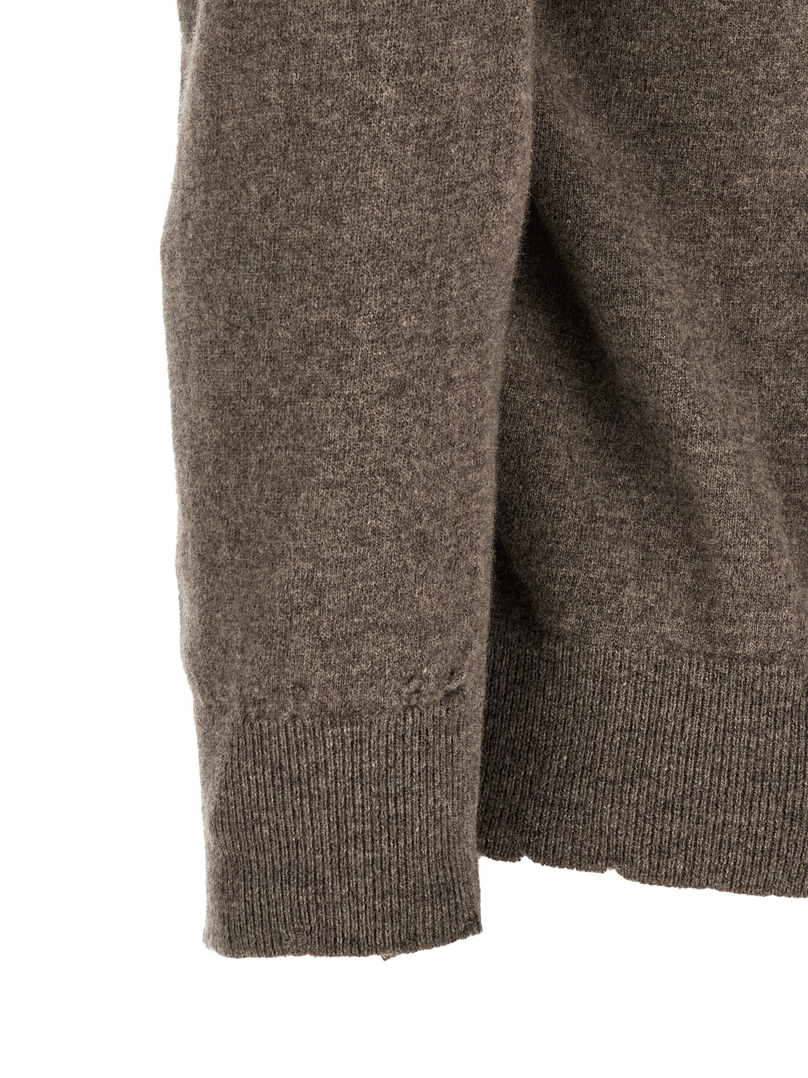 Maison Margiela Brown Virgin Wool Cardigan