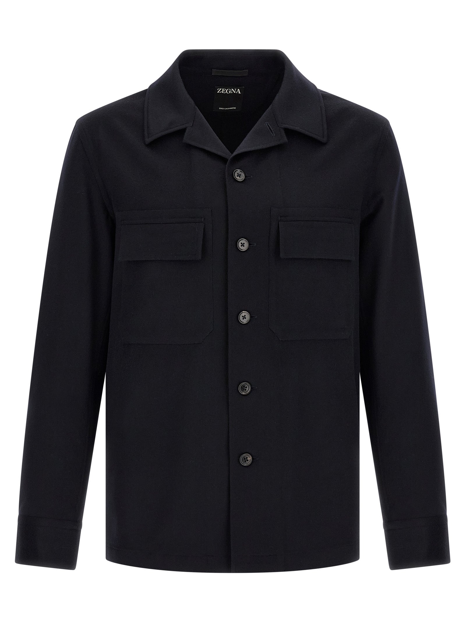 ZEGNA Blue Wool Blouse