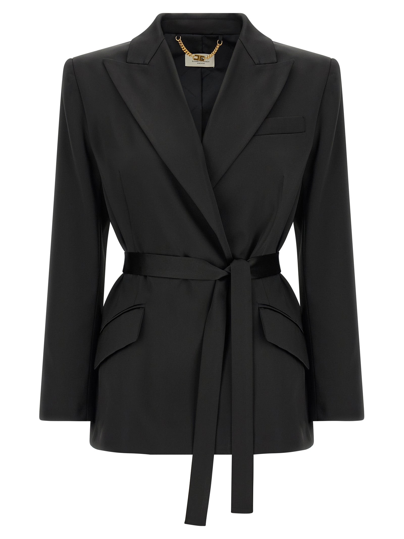 Elisabetta Franchi Black Polyester Blazer
